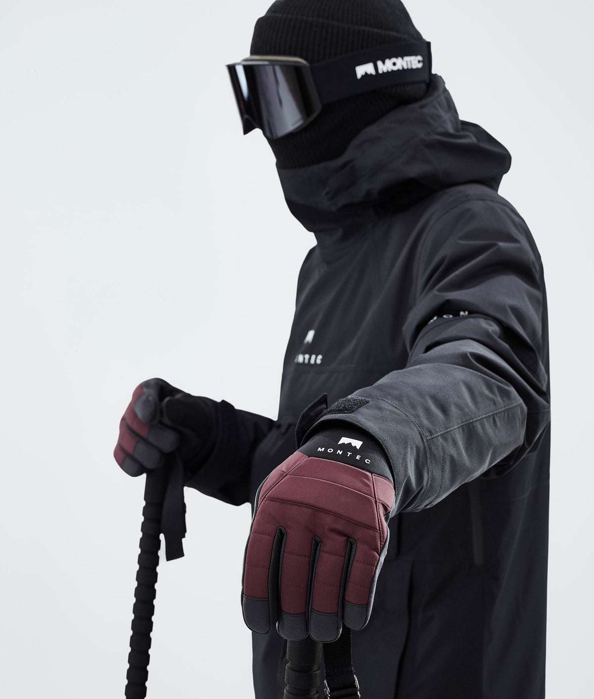 Montec Kilo 22 Ski Gloves Burgundy