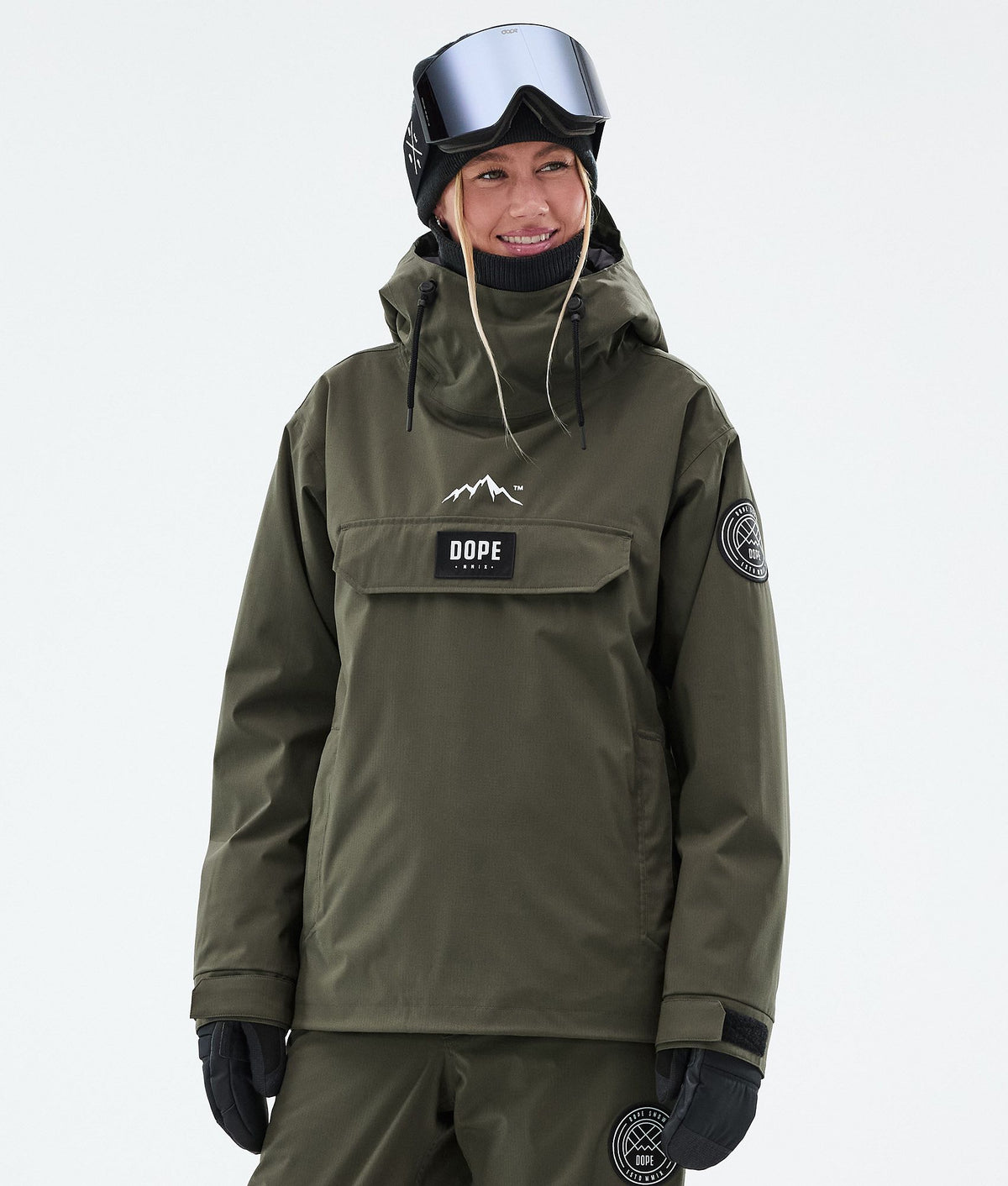 Dope Blizzard W Snowboard Jacket Women Olive Green