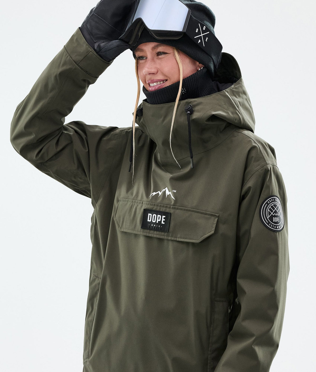 Dope Blizzard W Snowboard Jacket Women Olive Green