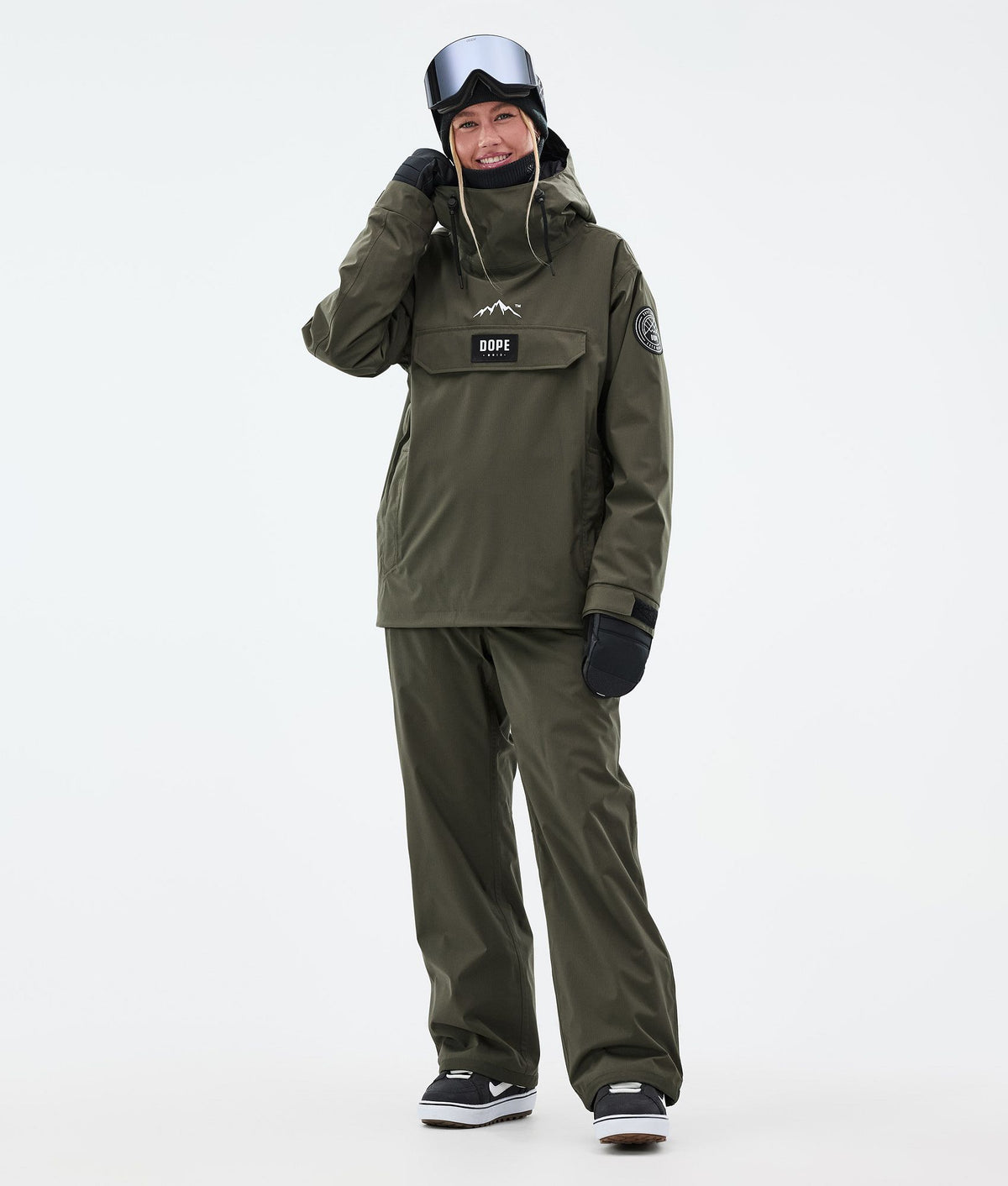 Dope Blizzard W Snowboard Jacket Women Olive Green