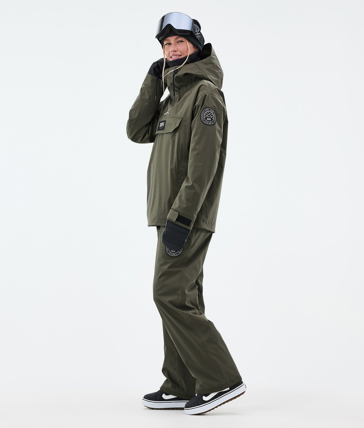 Dope Blizzard W Snowboard Jacket Women Olive Green