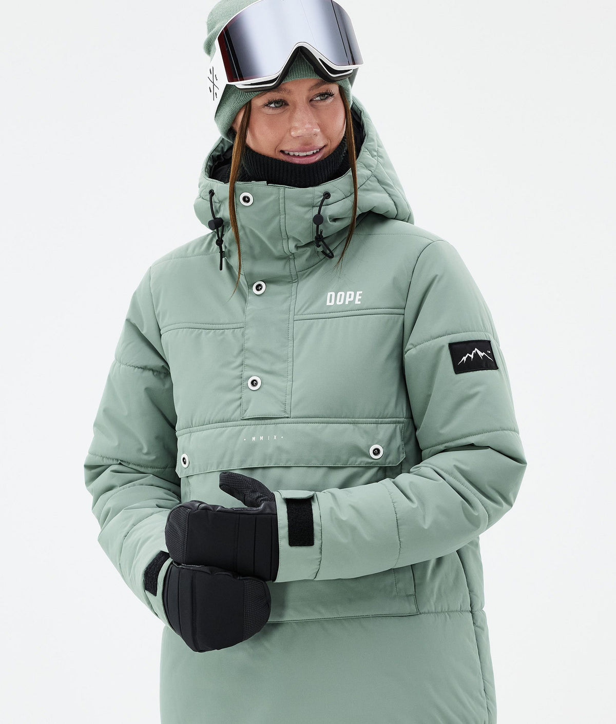 Dope Puffer W Snowboard Jacket Women Faded Green