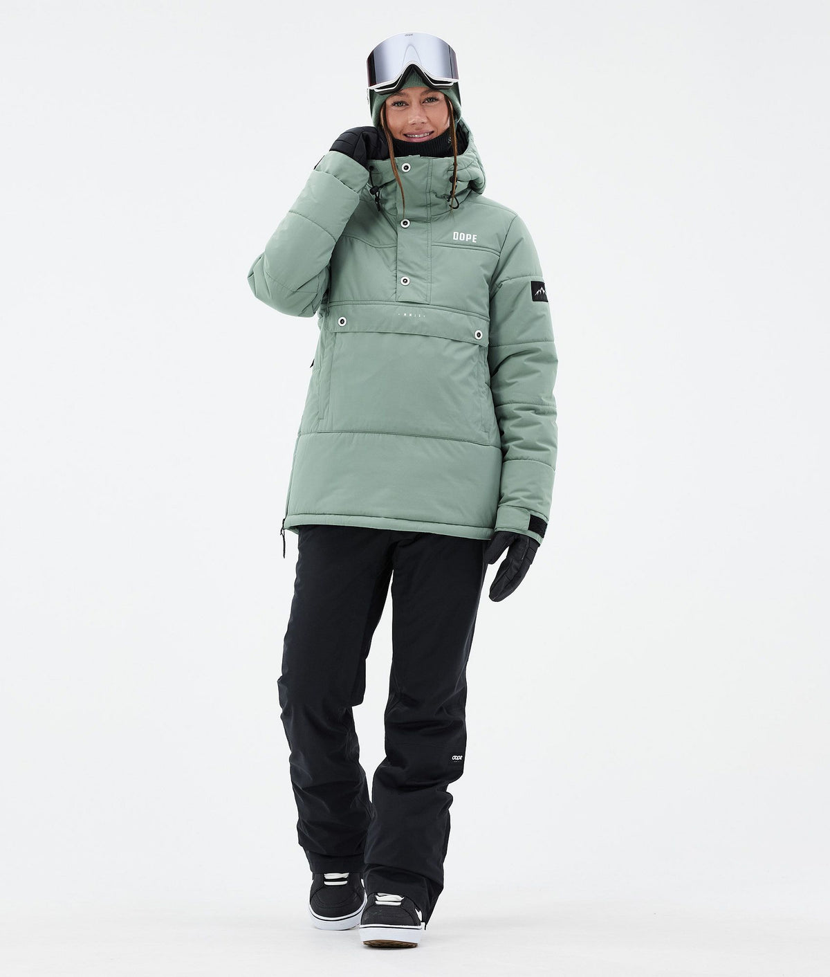 Dope Puffer W Snowboard Jacket Women Faded Green