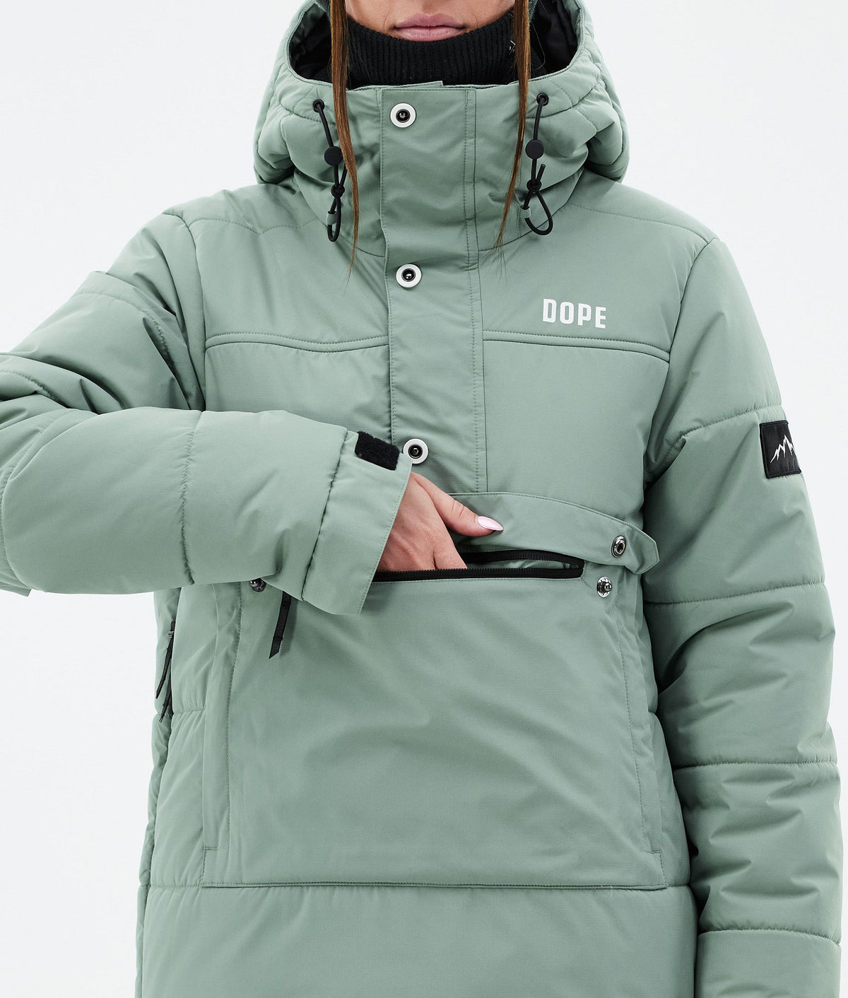 Dope Puffer W Snowboard Jacket Women Faded Green