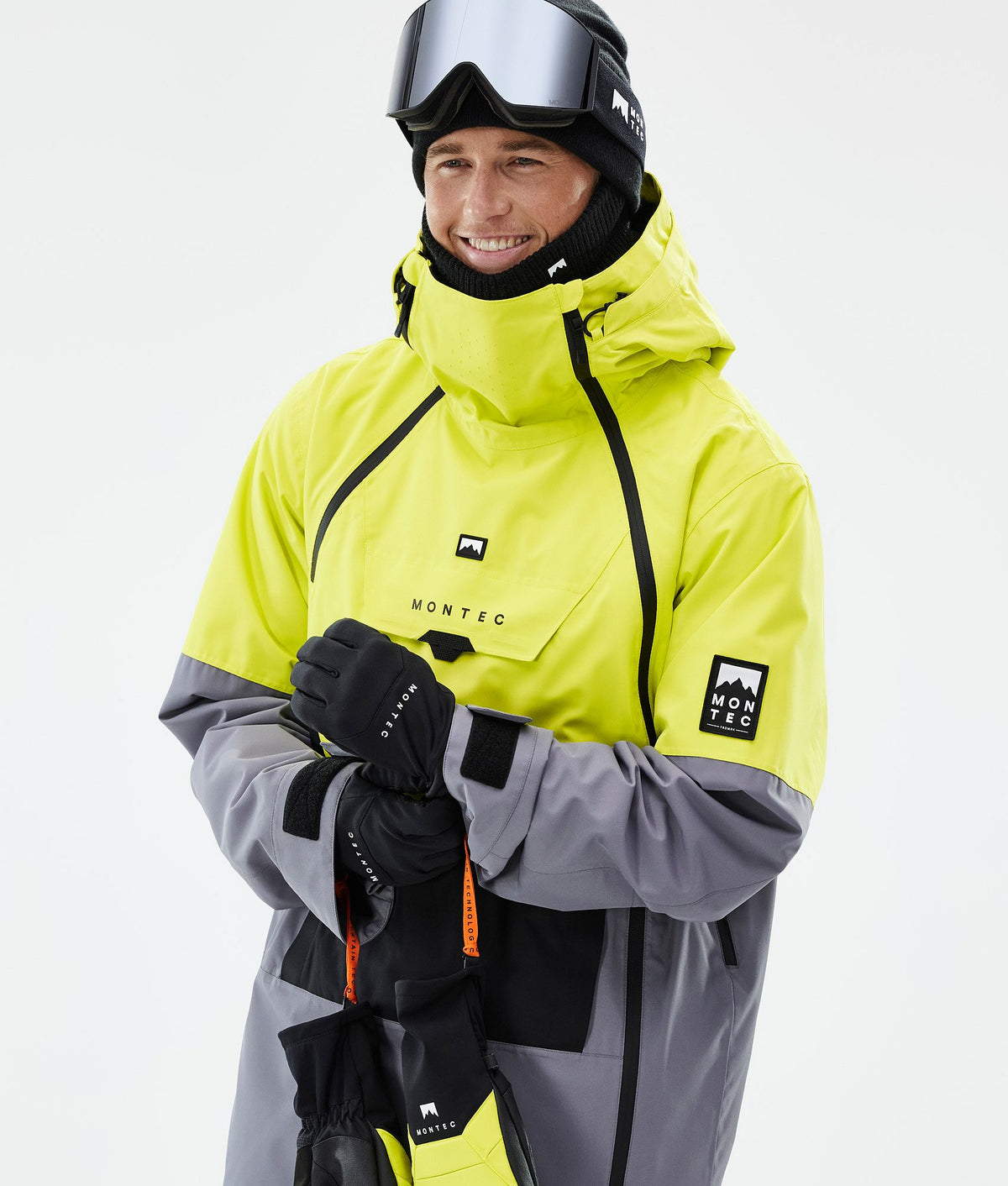 Montec Doom Ski Jacket Men Bright Yellow/Black/Light Pearl