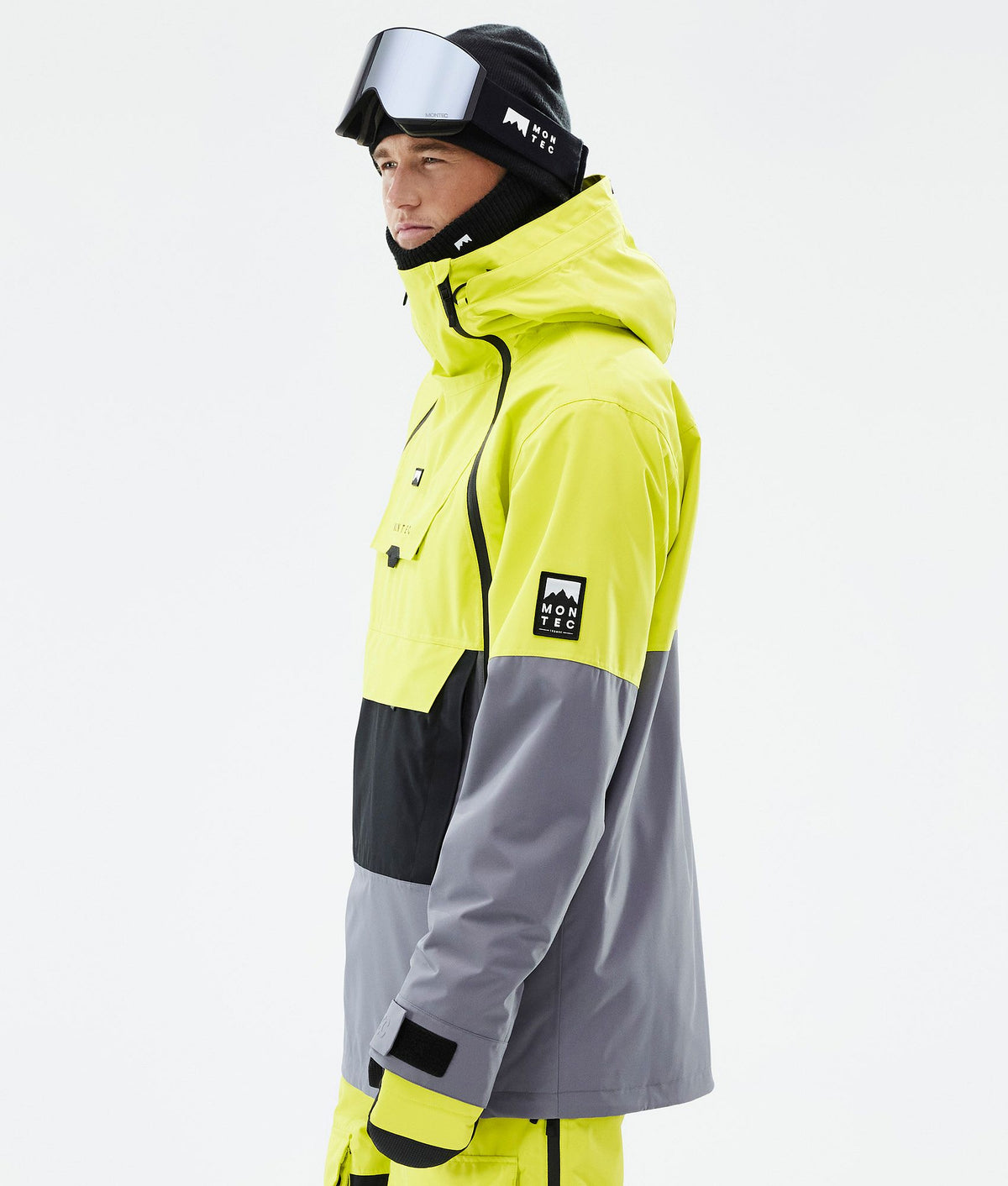 Montec Doom Ski Jacket Men Bright Yellow/Black/Light Pearl
