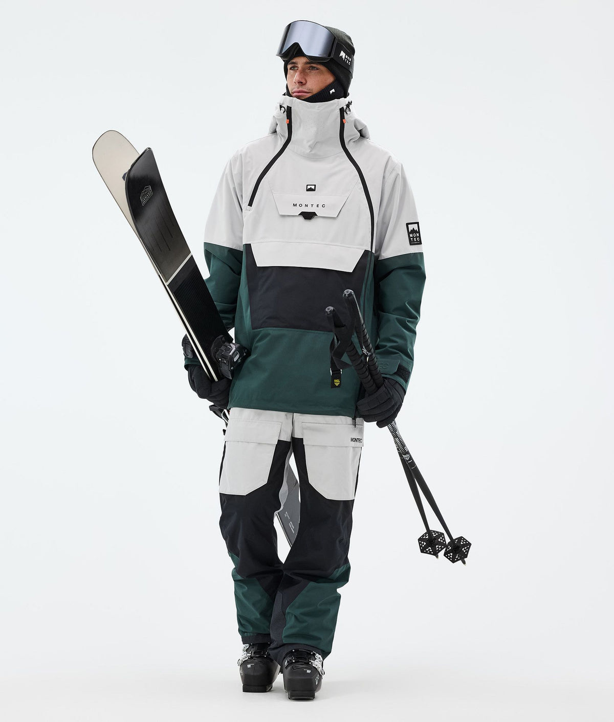 Montec Fawk Ski Pants Men Light Grey/Black/Dark Atlantic