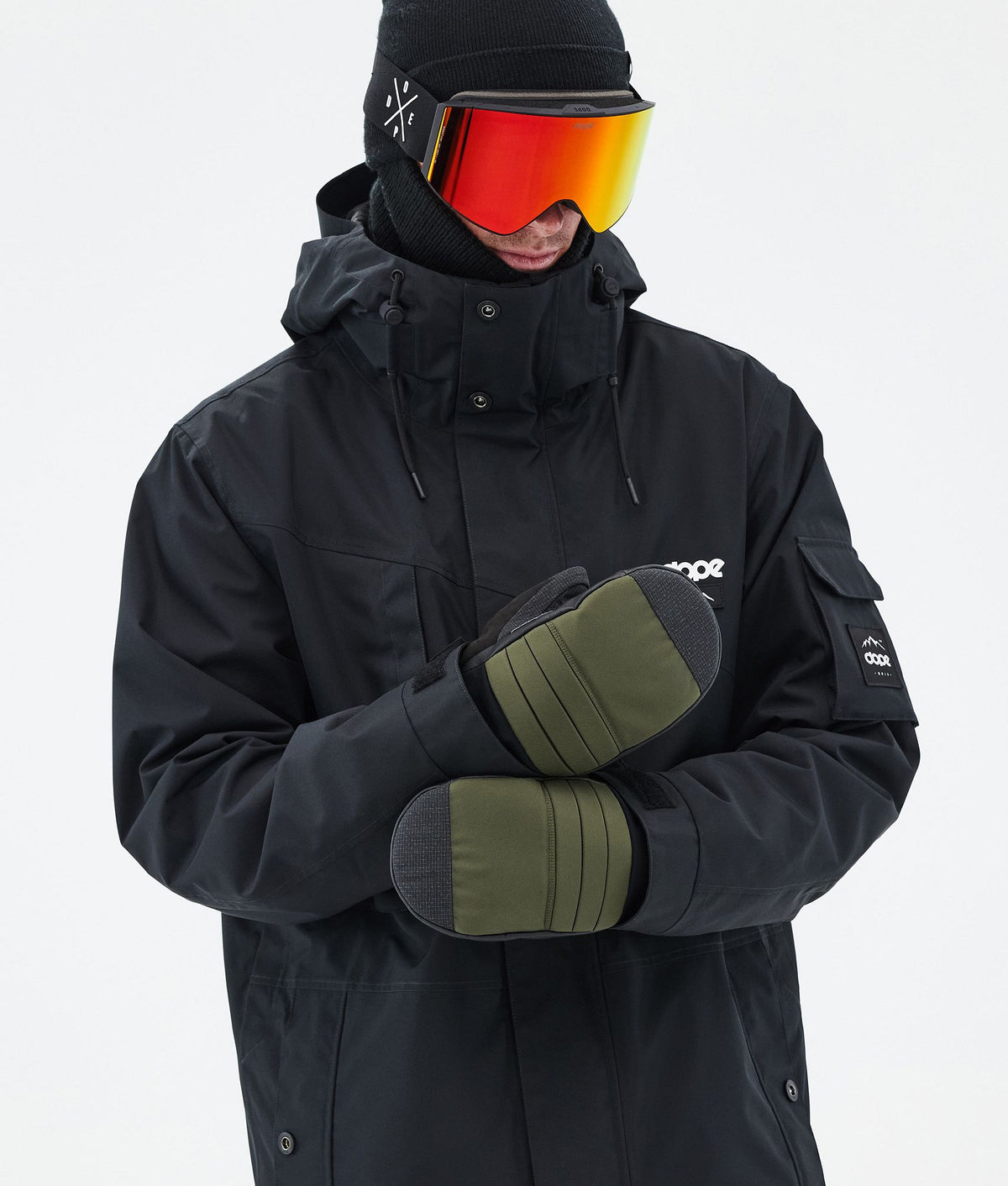 Dope Ace 24 Snow Mittens Olive Green