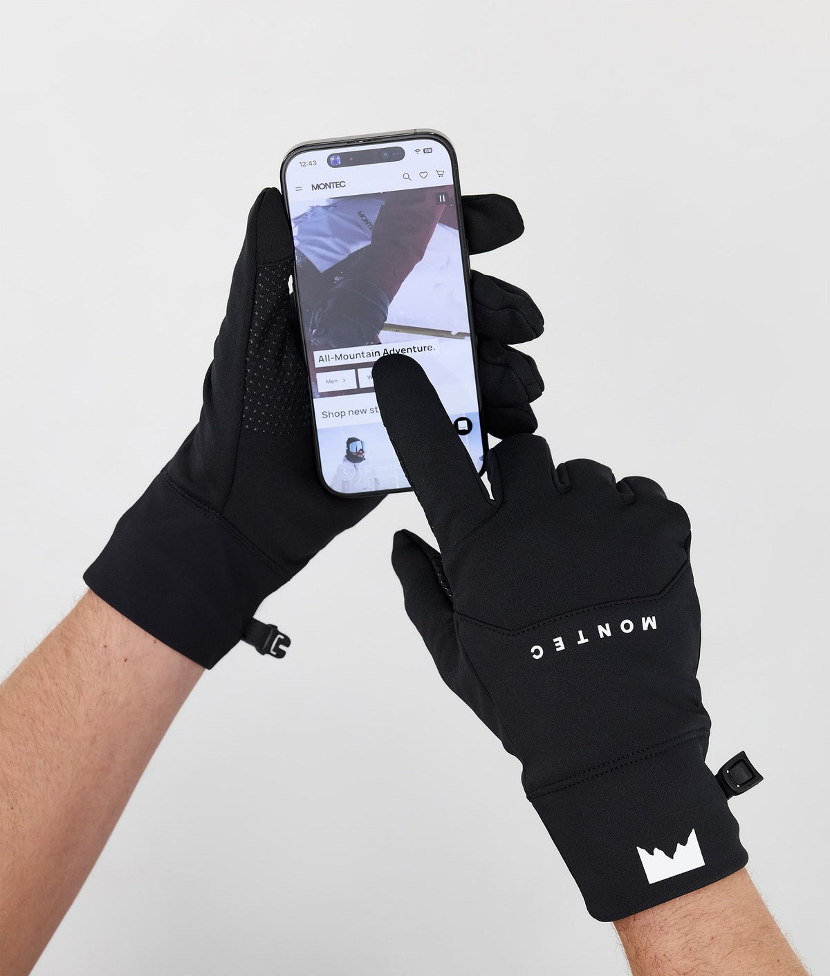 Montec Utility Ski Gloves Black/White