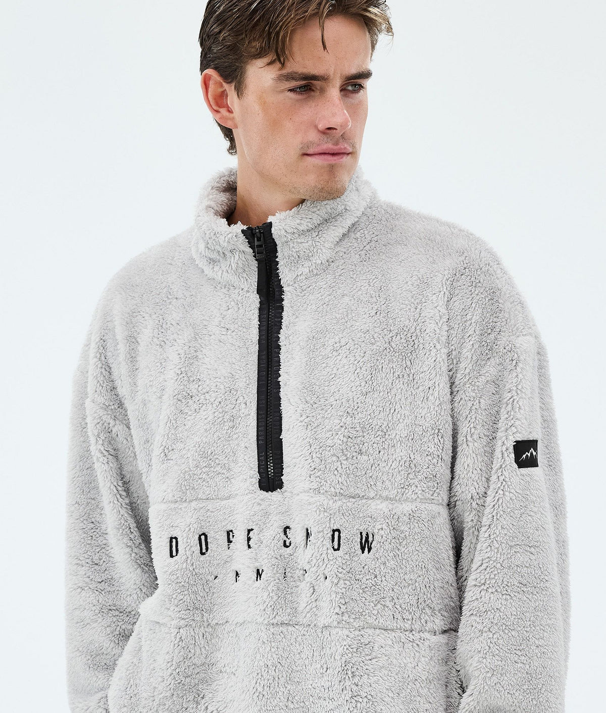 Dope Pile Fleece Sweater Men Light Grey