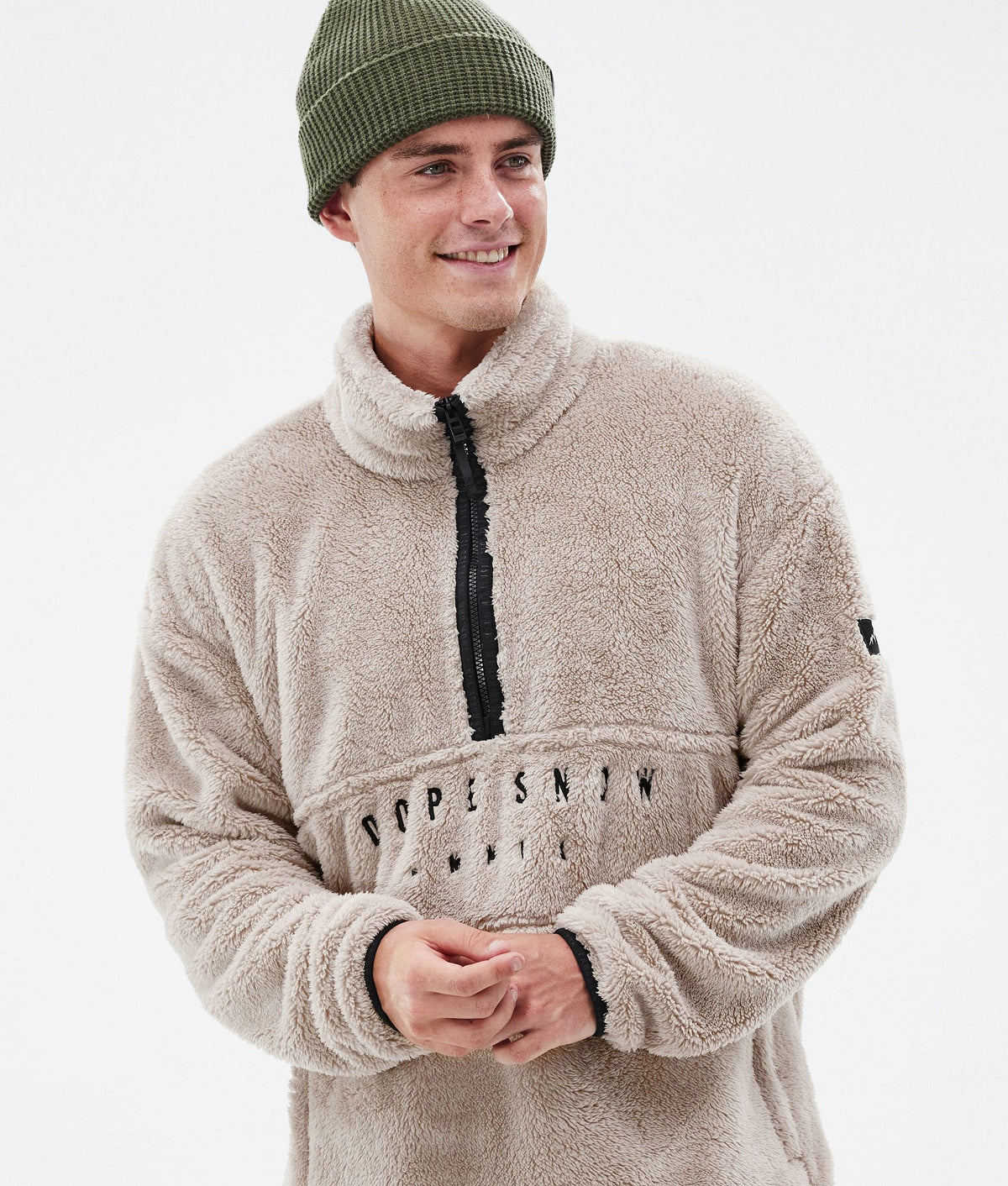 Dope Pile Fleece Sweater Men Sand