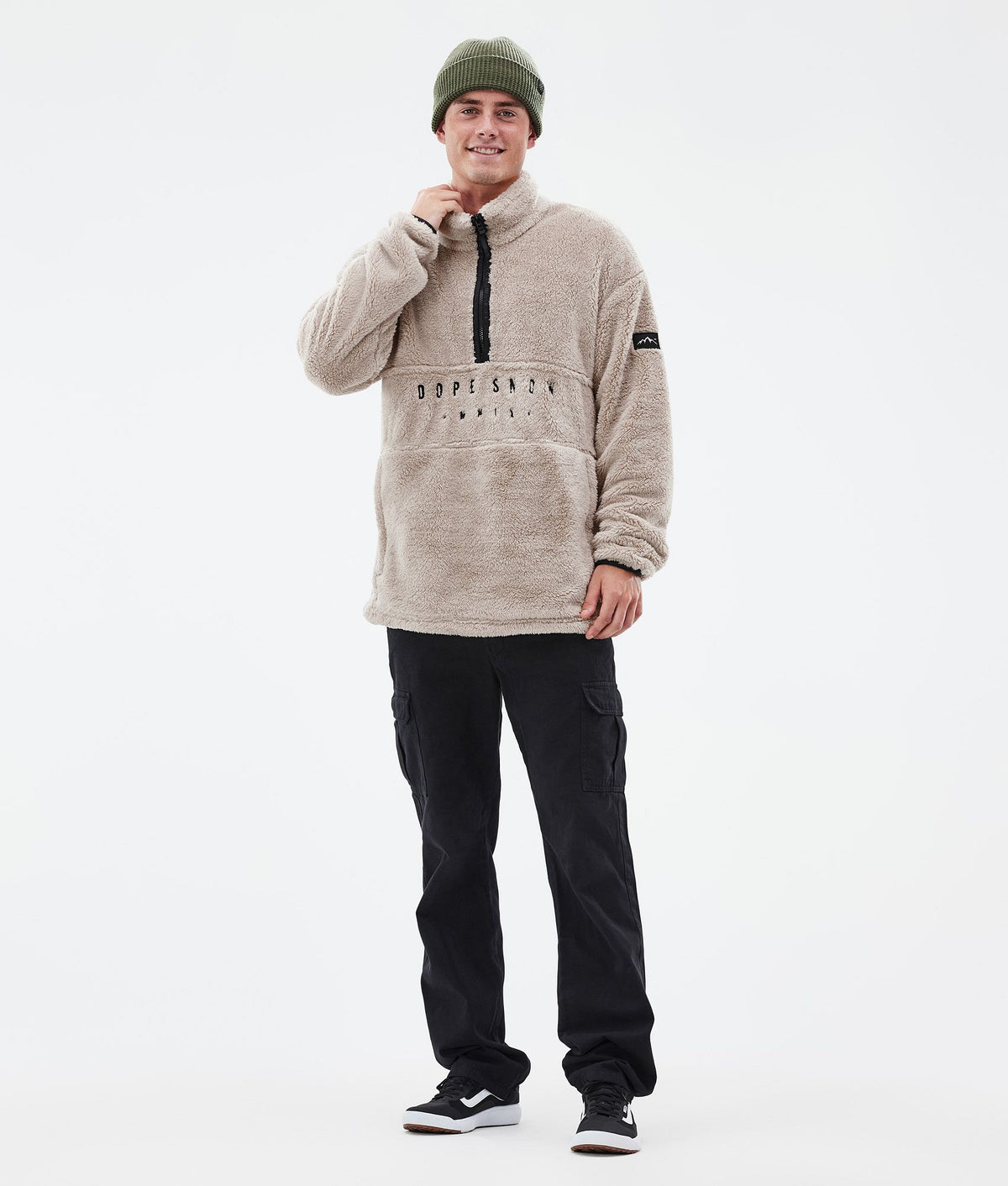 Dope Pile Fleece Sweater Men Sand