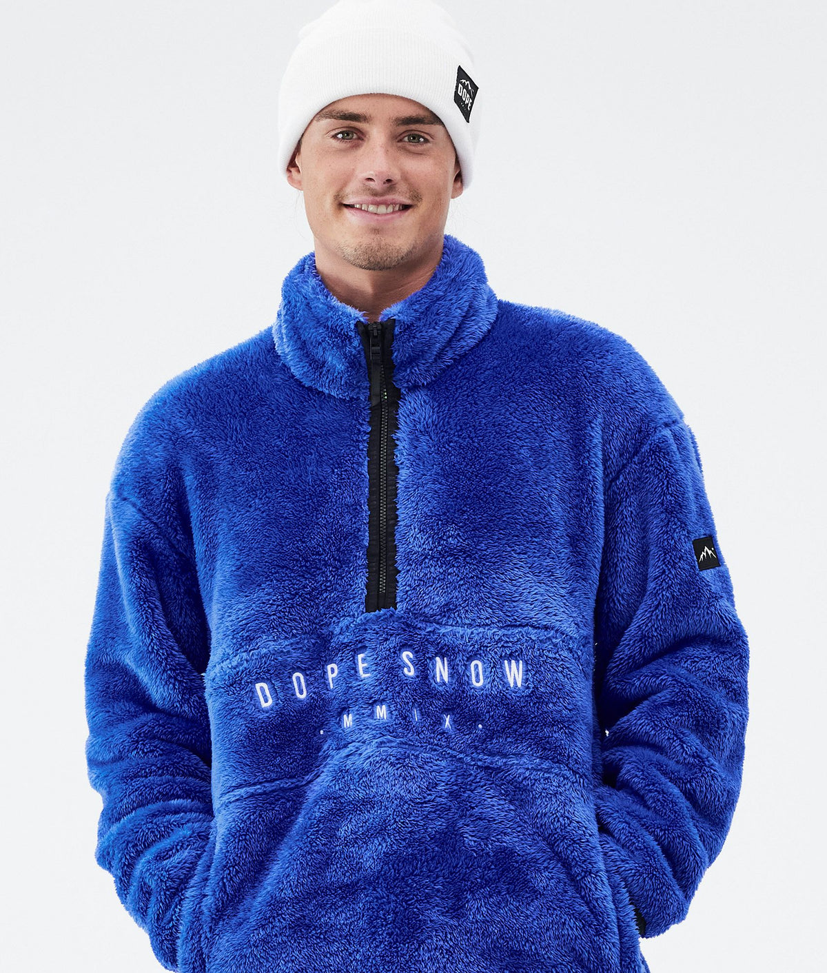 Dope Pile Fleece Sweater Men Cobalt Blue