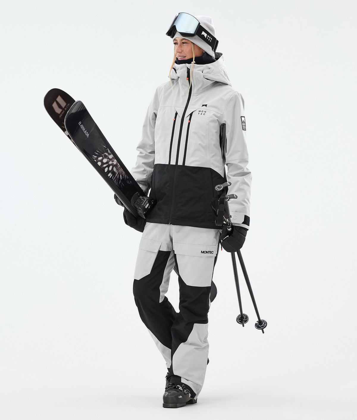 Montec Fawk W Ski Pants Women Light Grey/Black