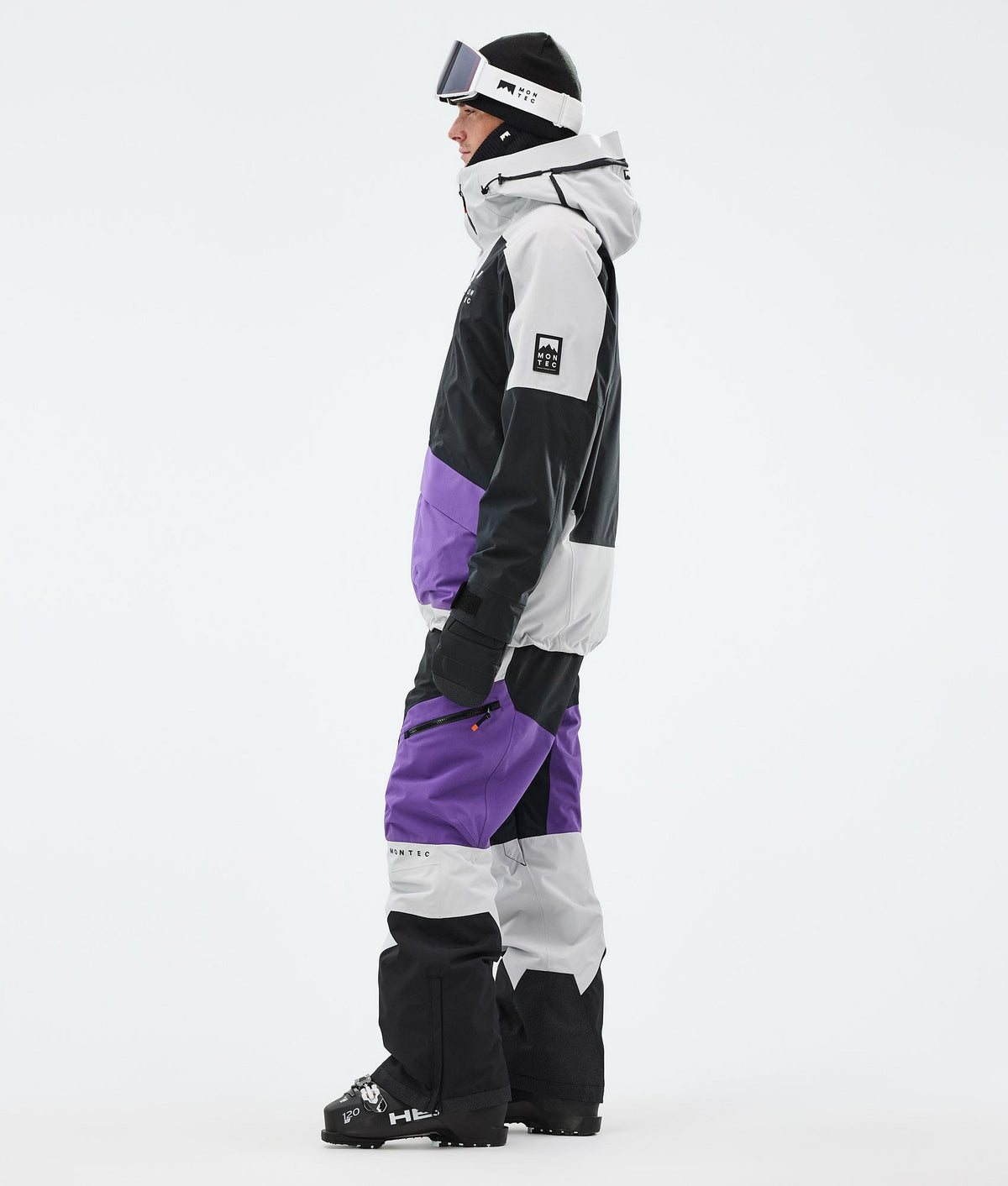 Montec Morpheus Ski Jacket Men Light Grey/Black/Vivid Purple