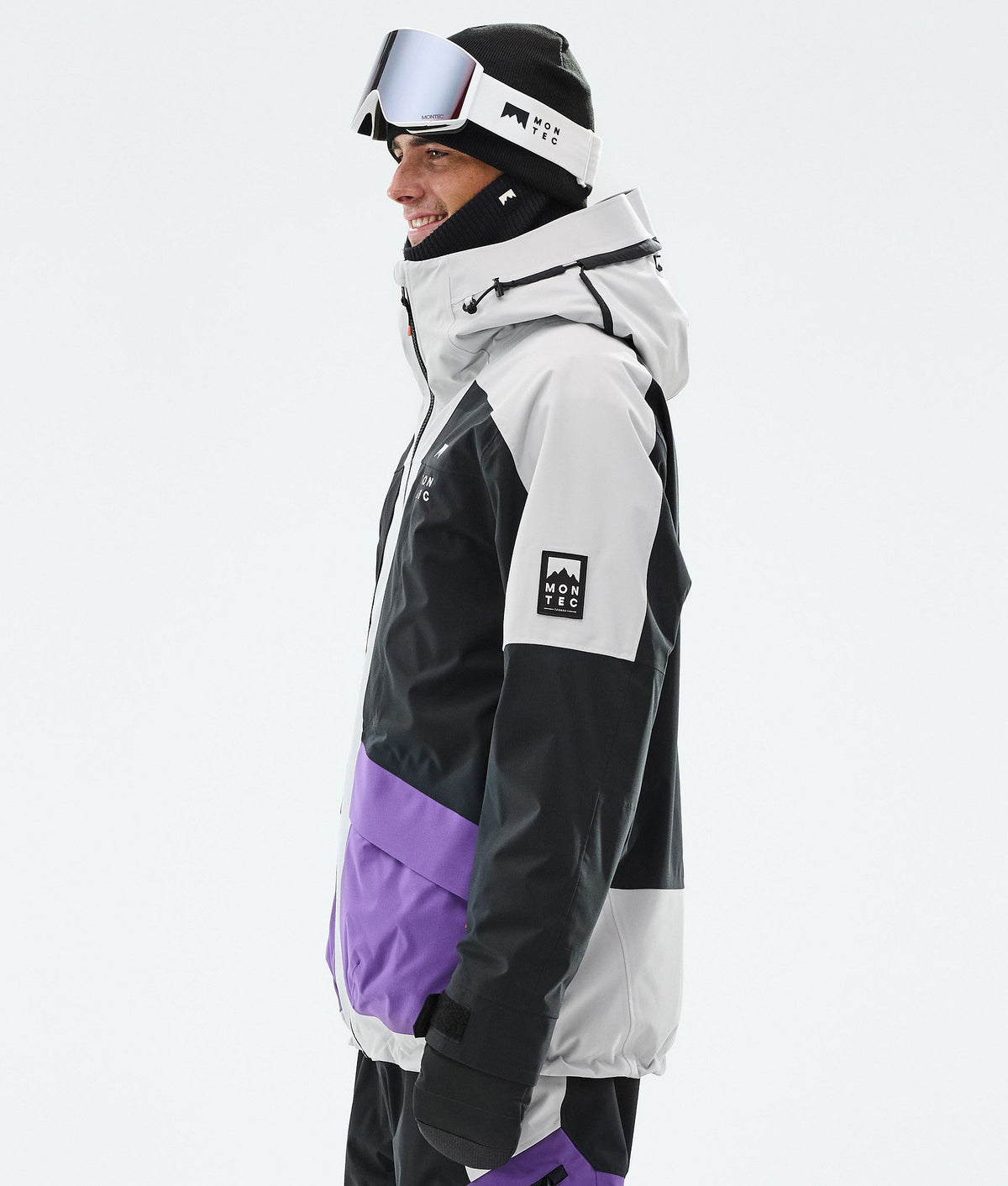 Montec Morpheus Ski Jacket Men Light Grey/Black/Vivid Purple