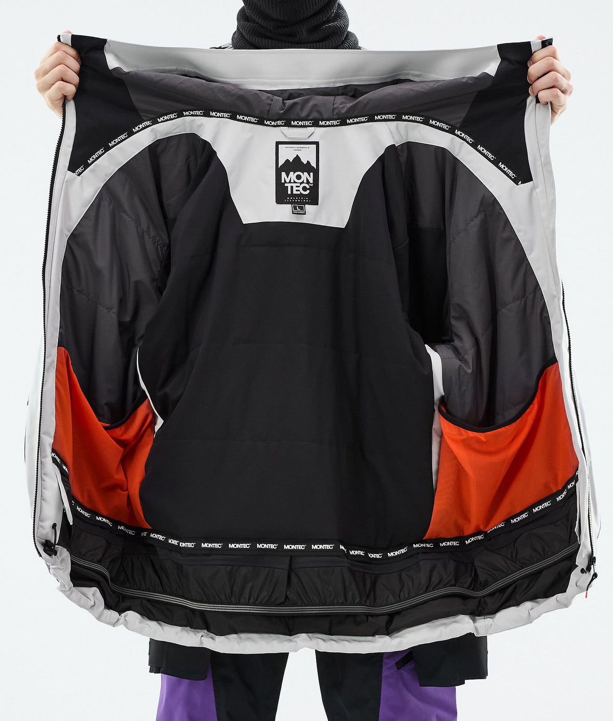 Montec Morpheus Ski Jacket Men Light Grey/Black/Vivid Purple