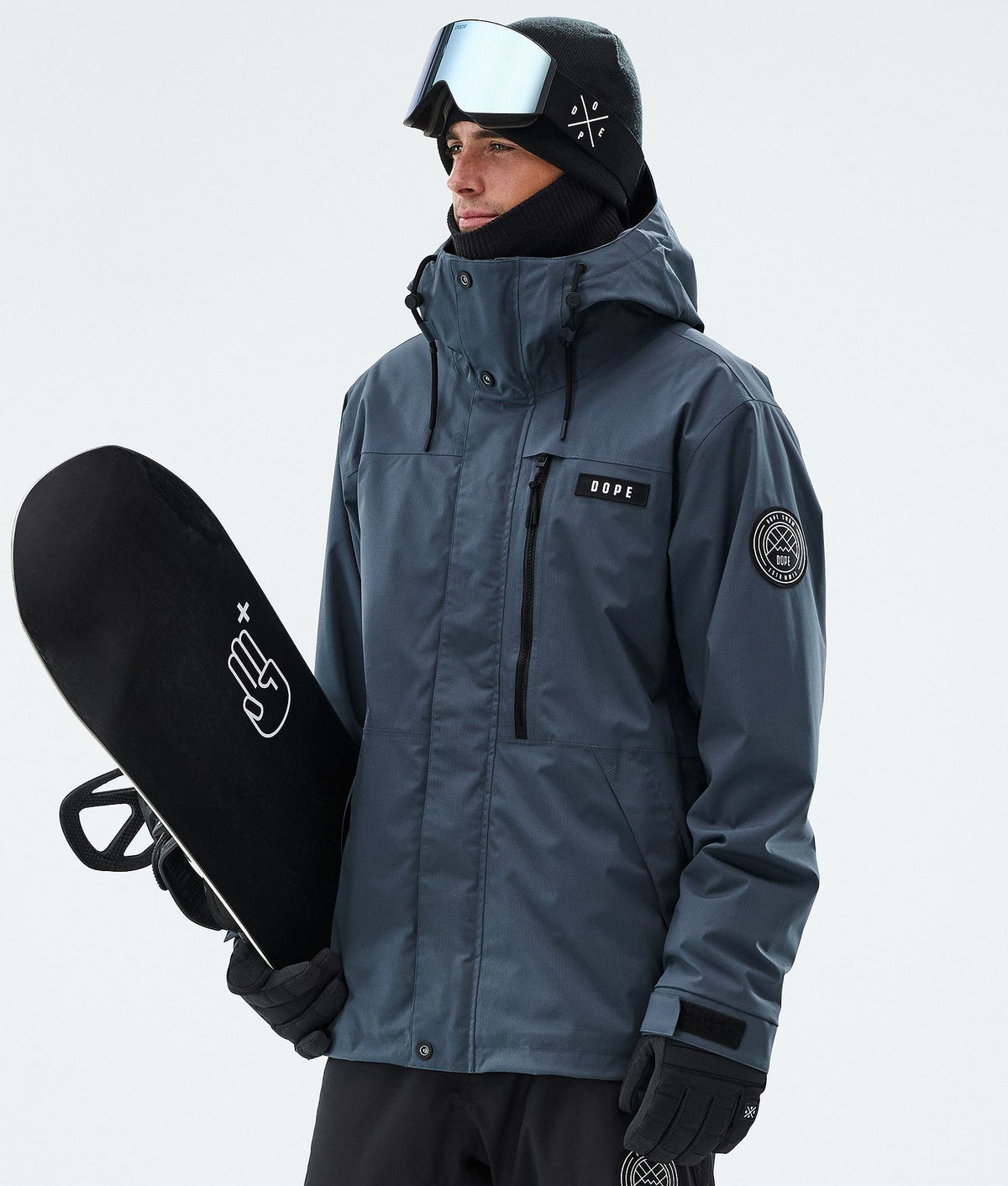 Dope Blizzard Full Zip Snowboard Jacket Men Metal Blue