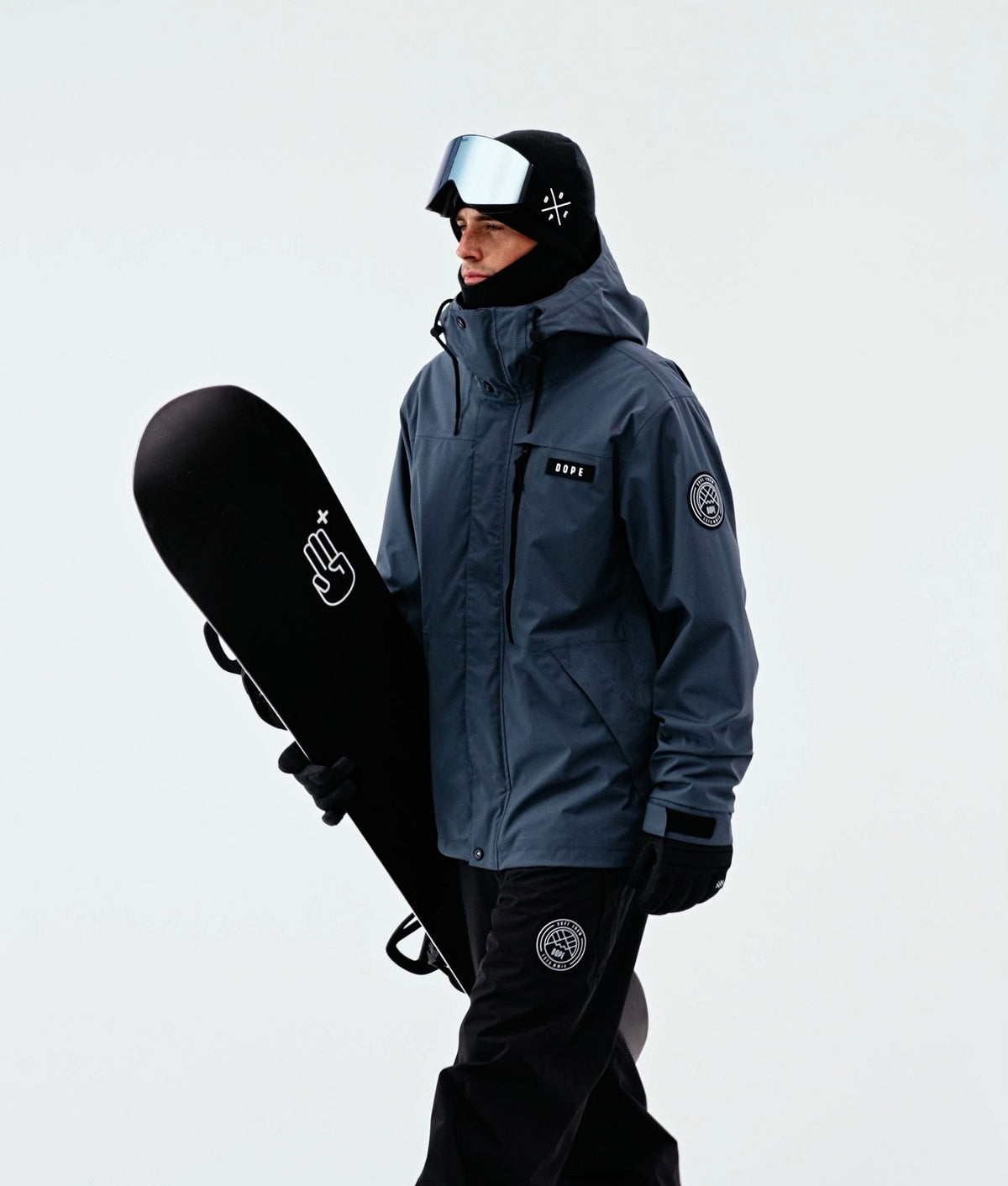 Dope Blizzard Full Zip Snowboard Jacket Men Metal Blue