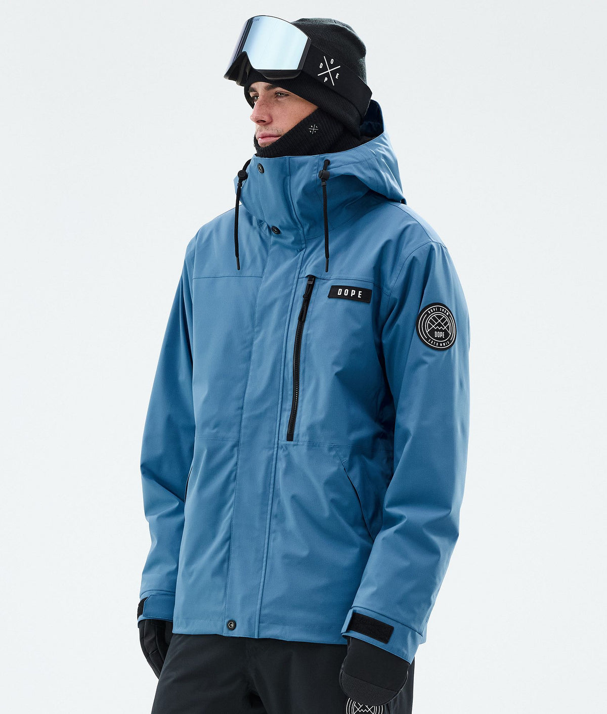 Dope Blizzard Full Zip Snowboard Jacket Men Blue Steel