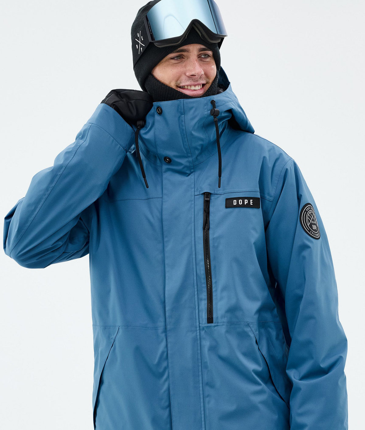 Dope Blizzard Full Zip Snowboard Jacket Men Blue Steel
