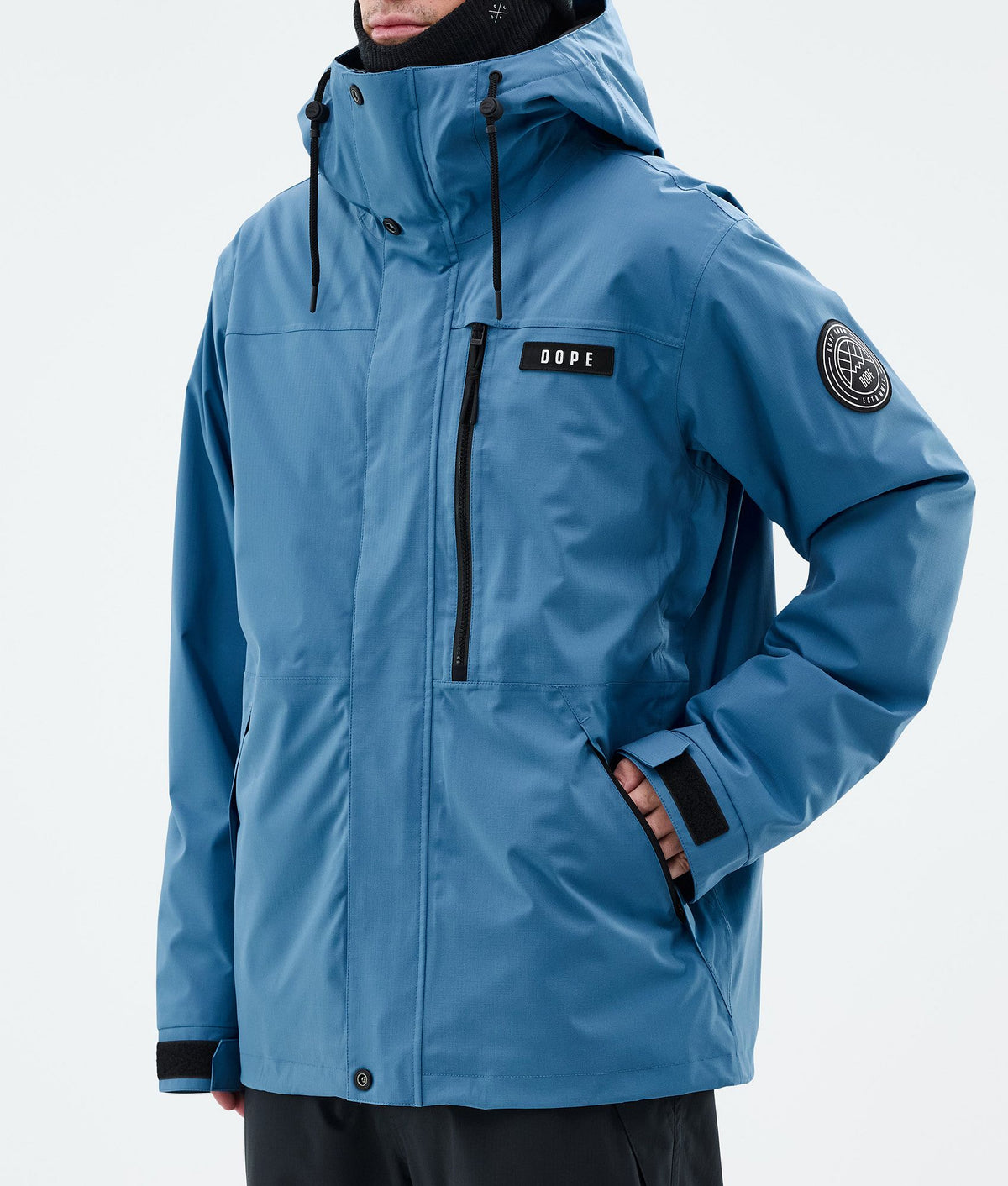 Dope Blizzard Full Zip Snowboard Jacket Men Blue Steel