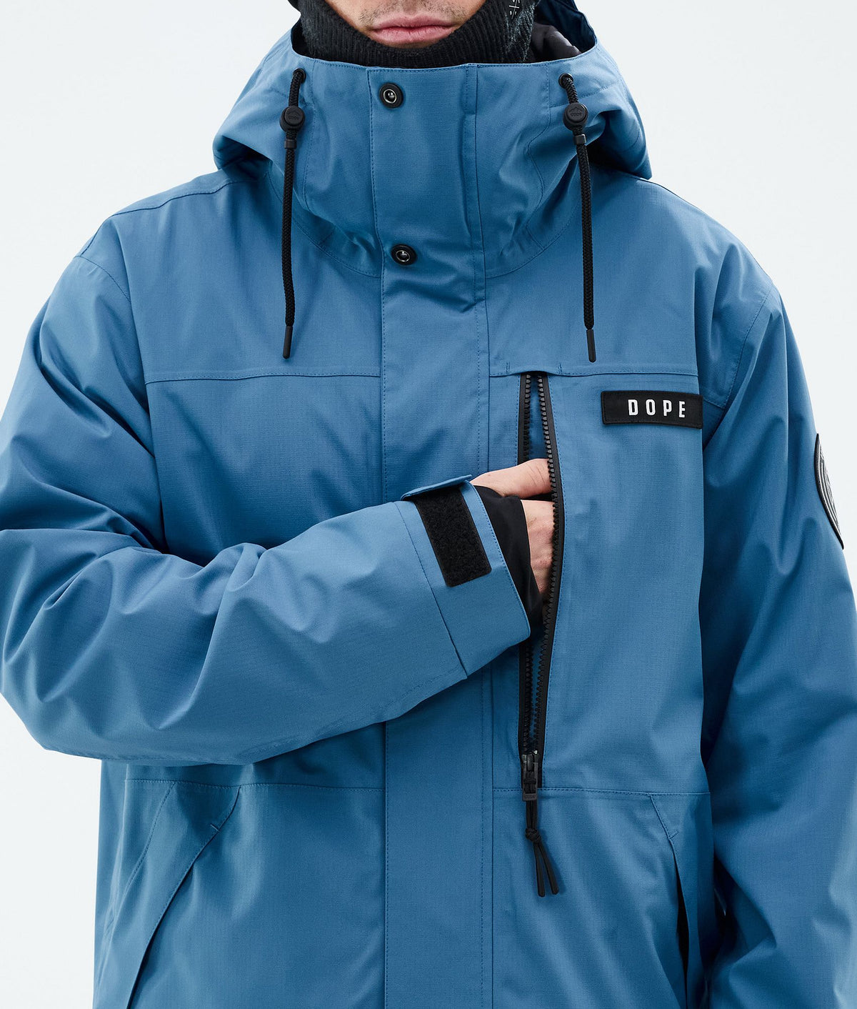 Dope Blizzard Full Zip Snowboard Jacket Men Blue Steel