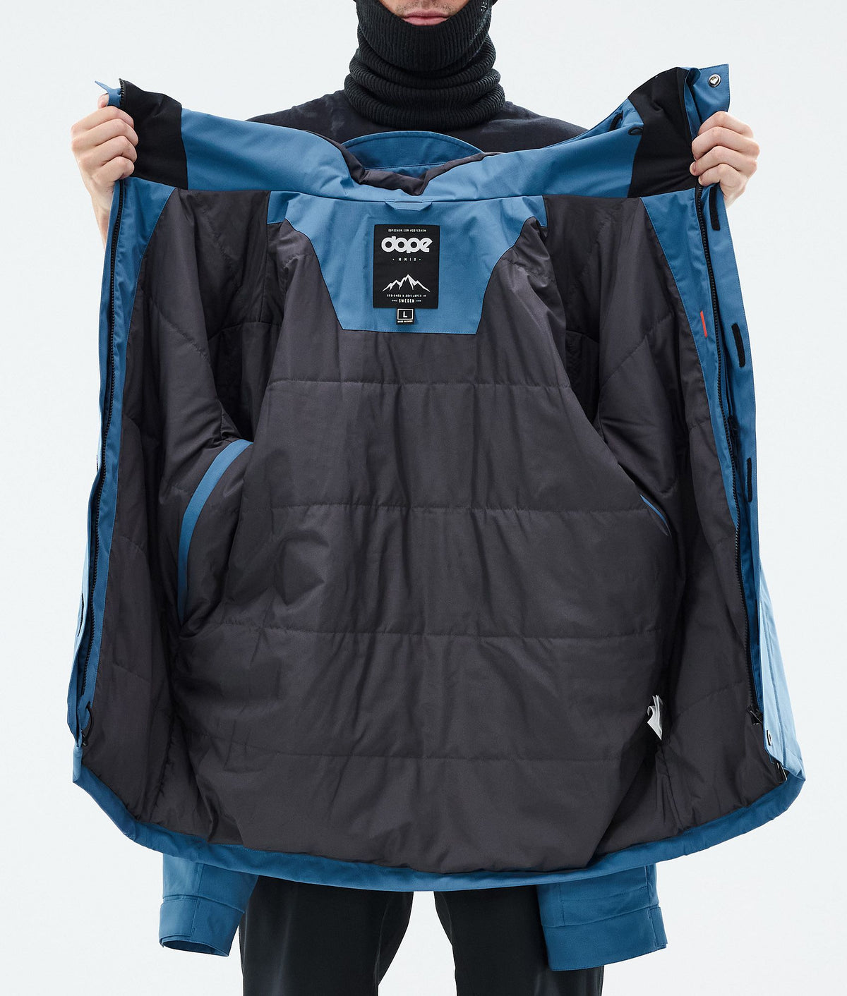 Dope Blizzard Full Zip Snowboard Jacket Men Blue Steel
