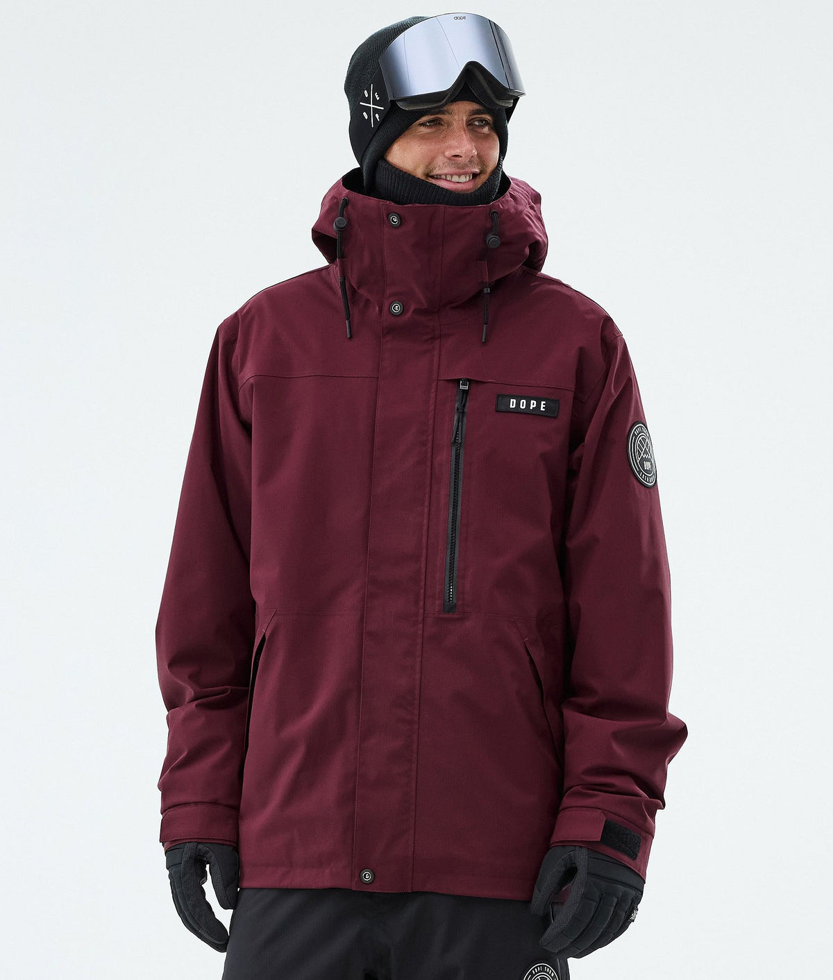 Dope Blizzard Full Zip Snowboard Jacket Men Burgundy