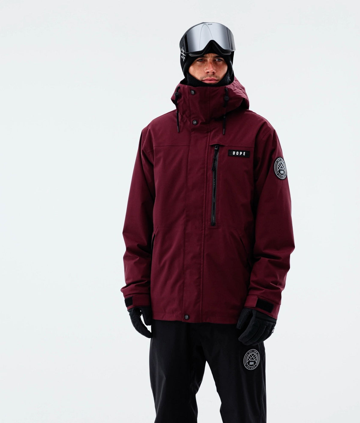 Dope Blizzard Full Zip Snowboard Jacket Men Burgundy
