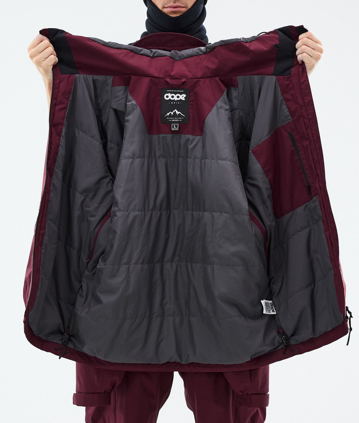 Dope Vertex Snowboard Jacket Men Burgundy