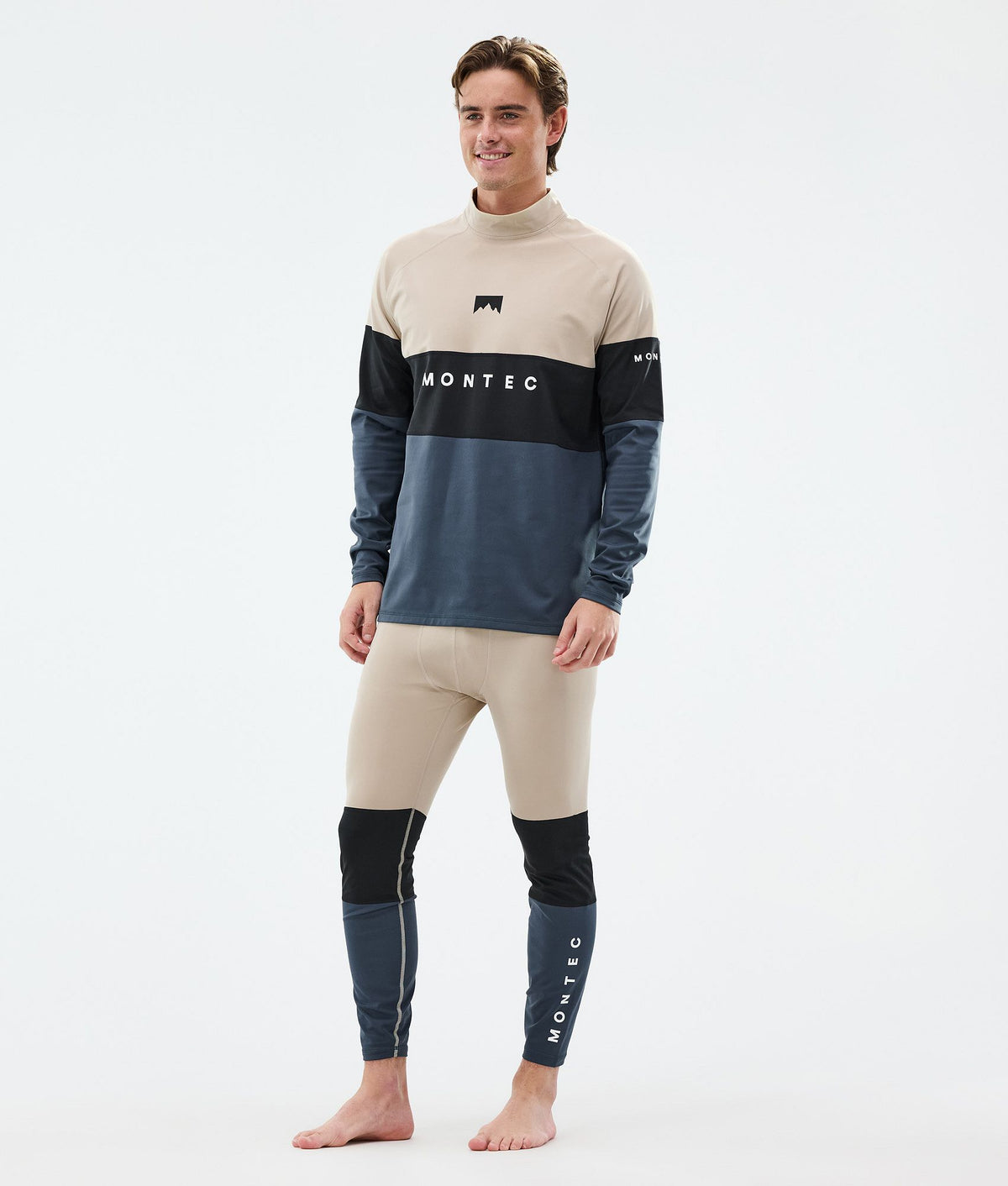 Montec Alpha Base Layer Pant Men Sand/Black/Metal Blue
