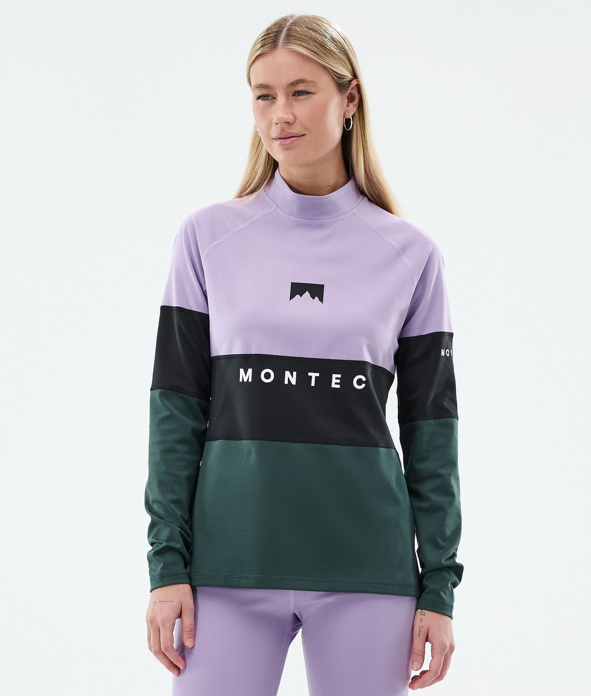 Montec Alpha W Base Layer Top Women Faded Violet/Black/Dark Atlantic