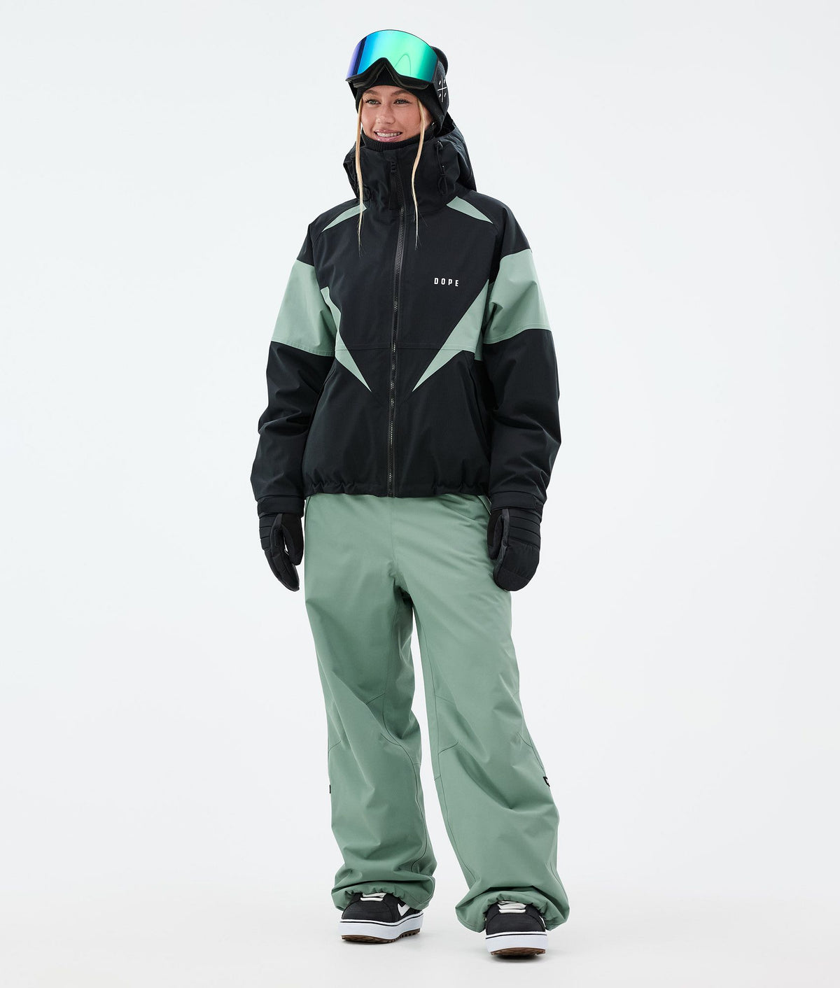 Dope Big W 25 Snowboard Pants Women Faded Green