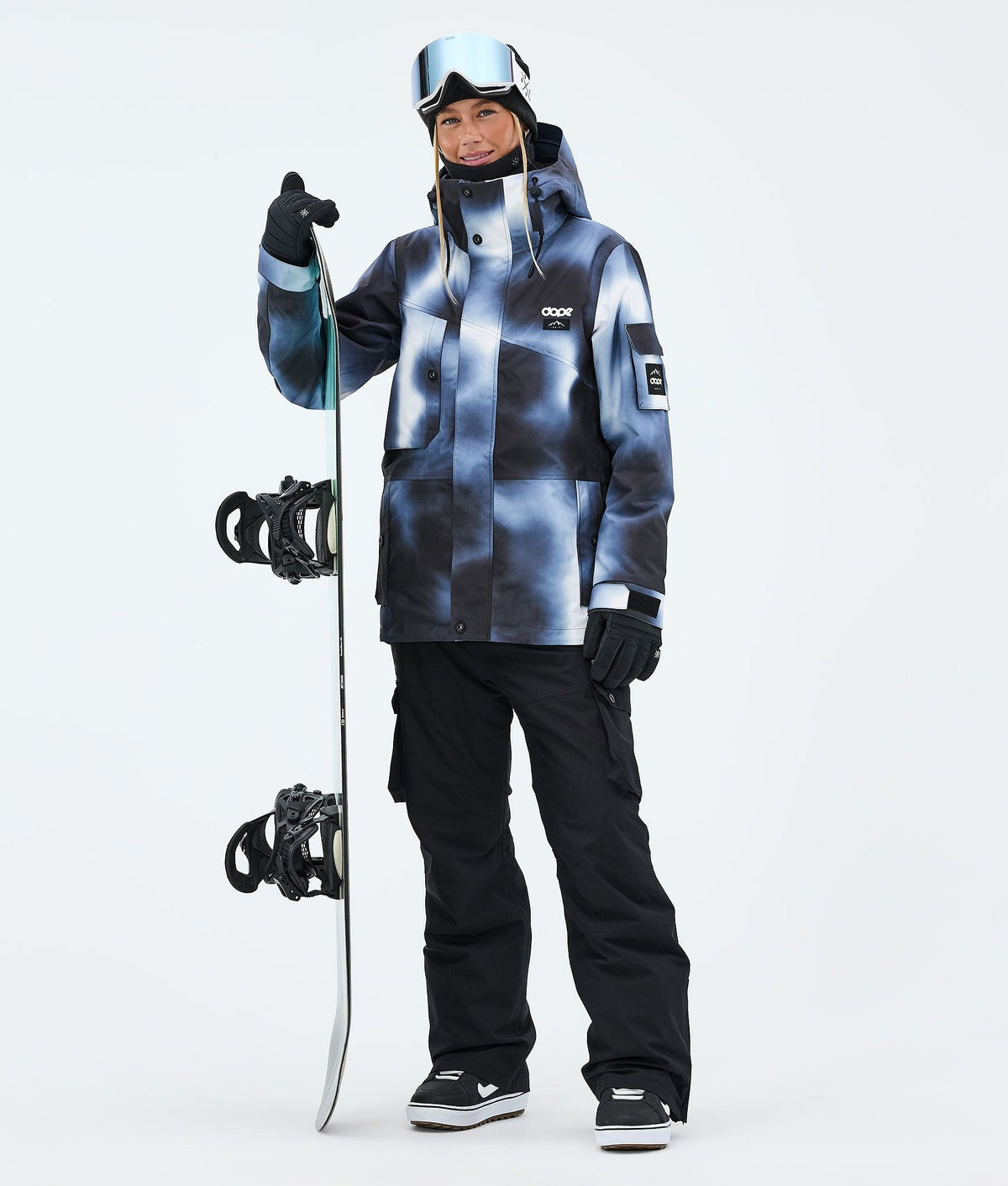 Dope Adept W Snowboard Jacket Women Dark Blue Tiedye