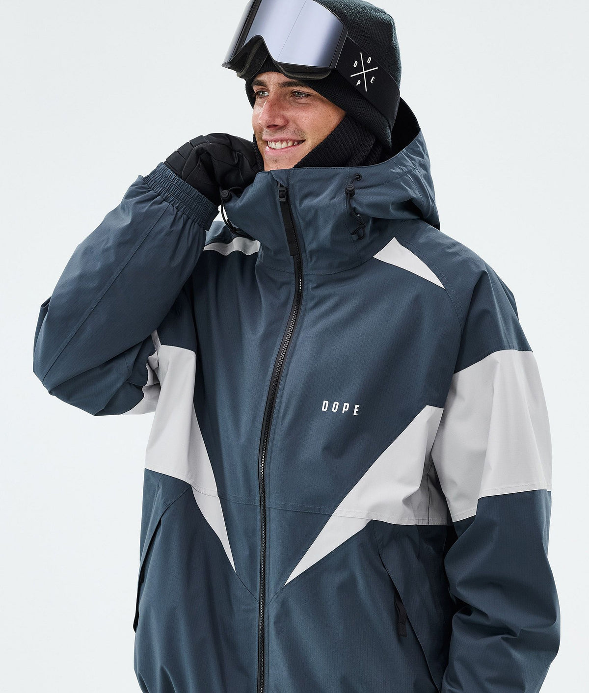Dope Spartan Snowboard Jacket Men Spike Metal Blue/Light Grey