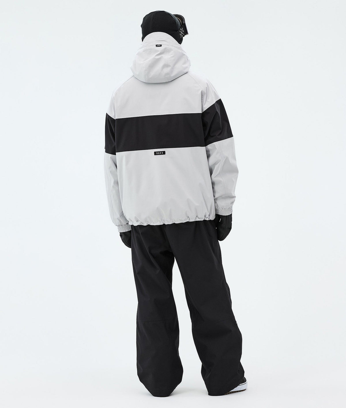 Dope Spartan Snowboard Jacket Men Stripe Light Grey/Black