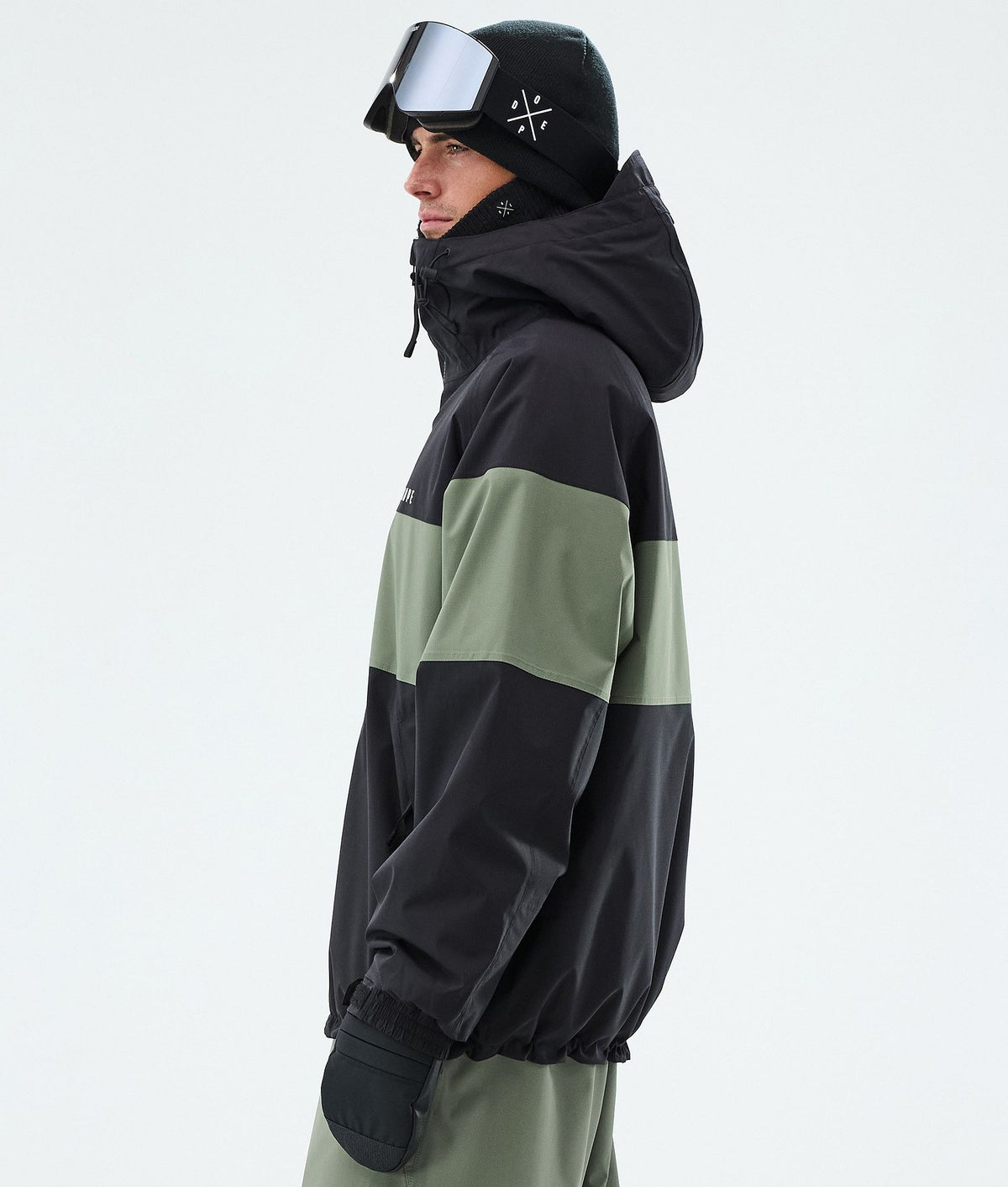 Dope Spartan Snowboard Jacket Men Stripe Black/Moss Green