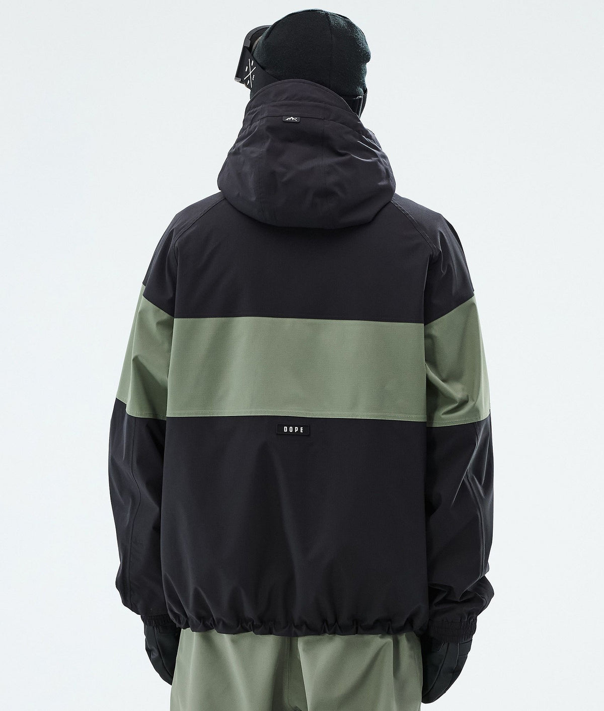 Dope Spartan Snowboard Jacket Men Stripe Black/Moss Green