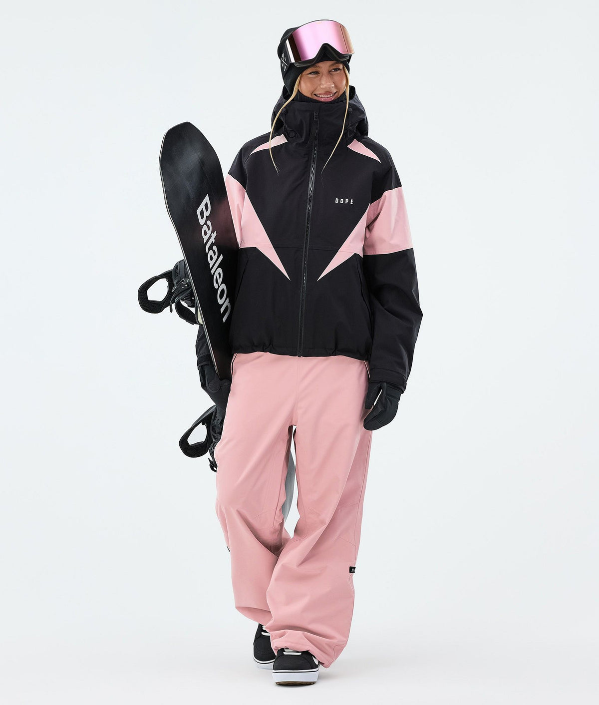 Dope Spartan W Snowboard Jacket Women Spike Black/Soft Pink