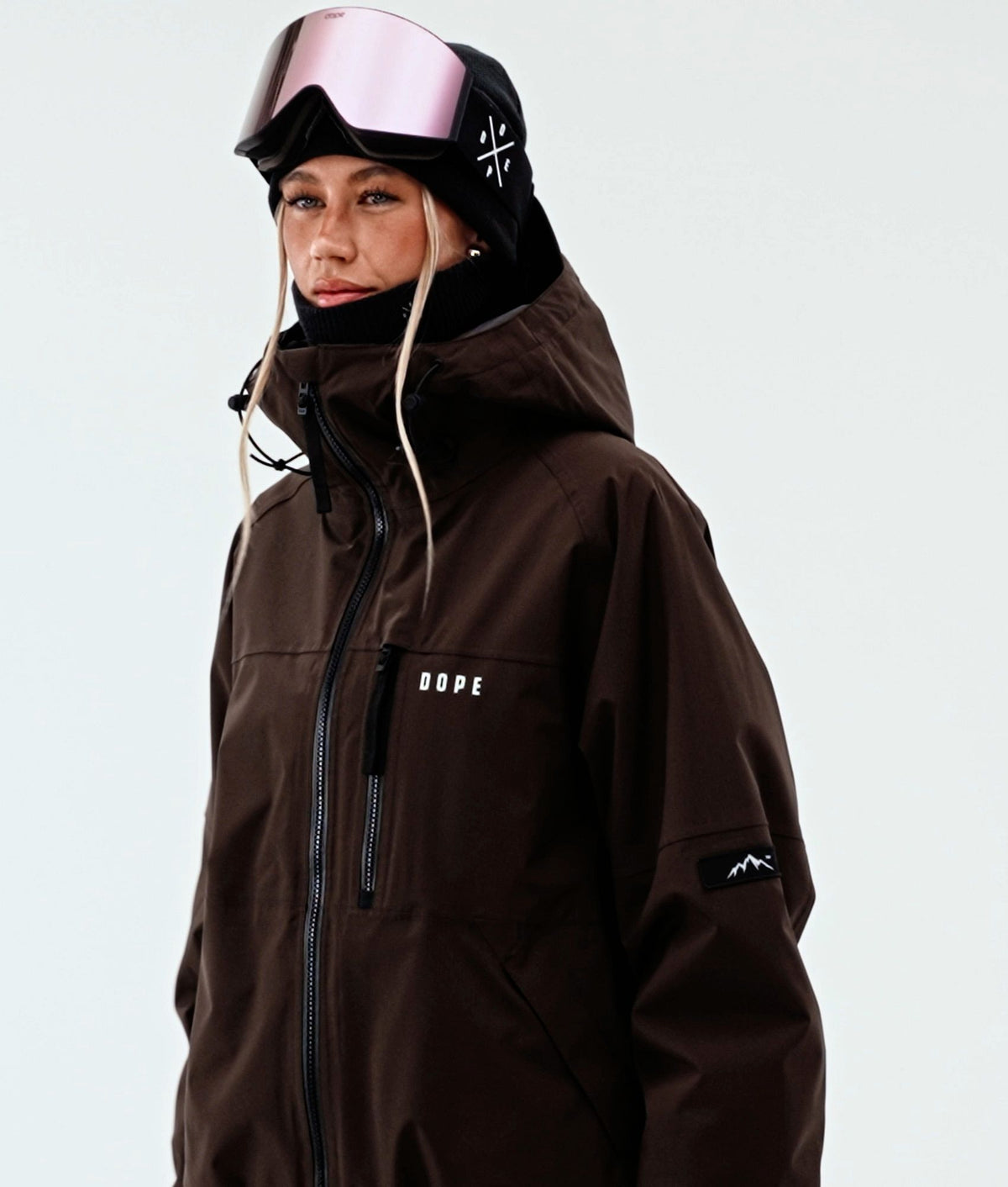 Dope Apex W Snowboard Jacket Women Dark Brown