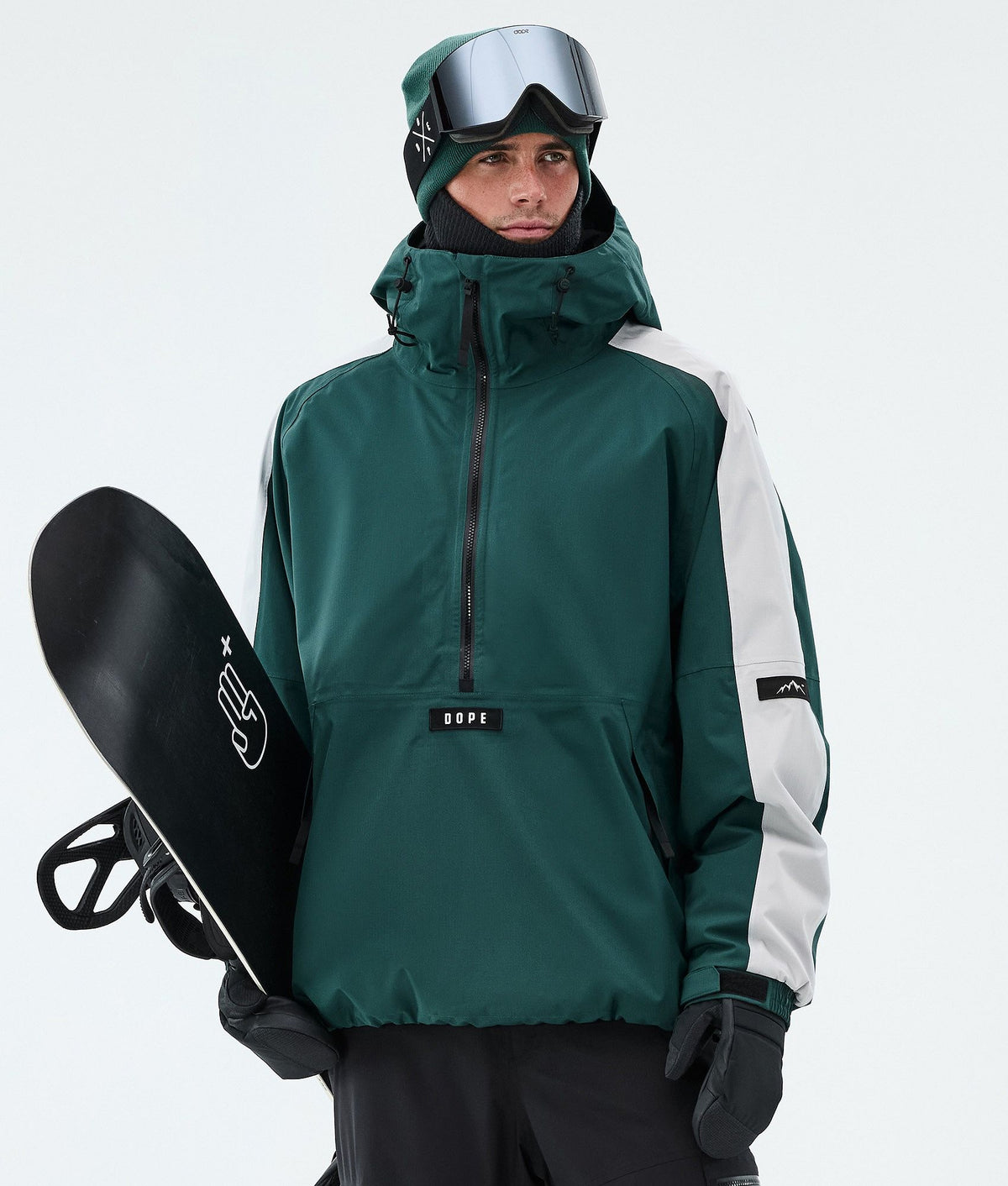 Dope Arnok Snowboard Jacket Men Track Bottle Green/Light Grey