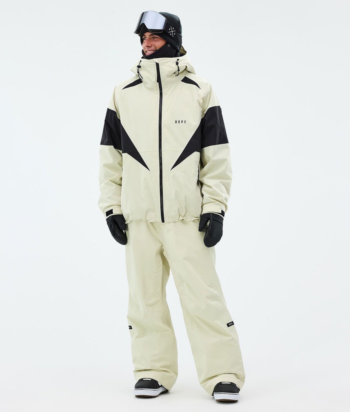 Dope Big Snowboard Pants Men Dirty White