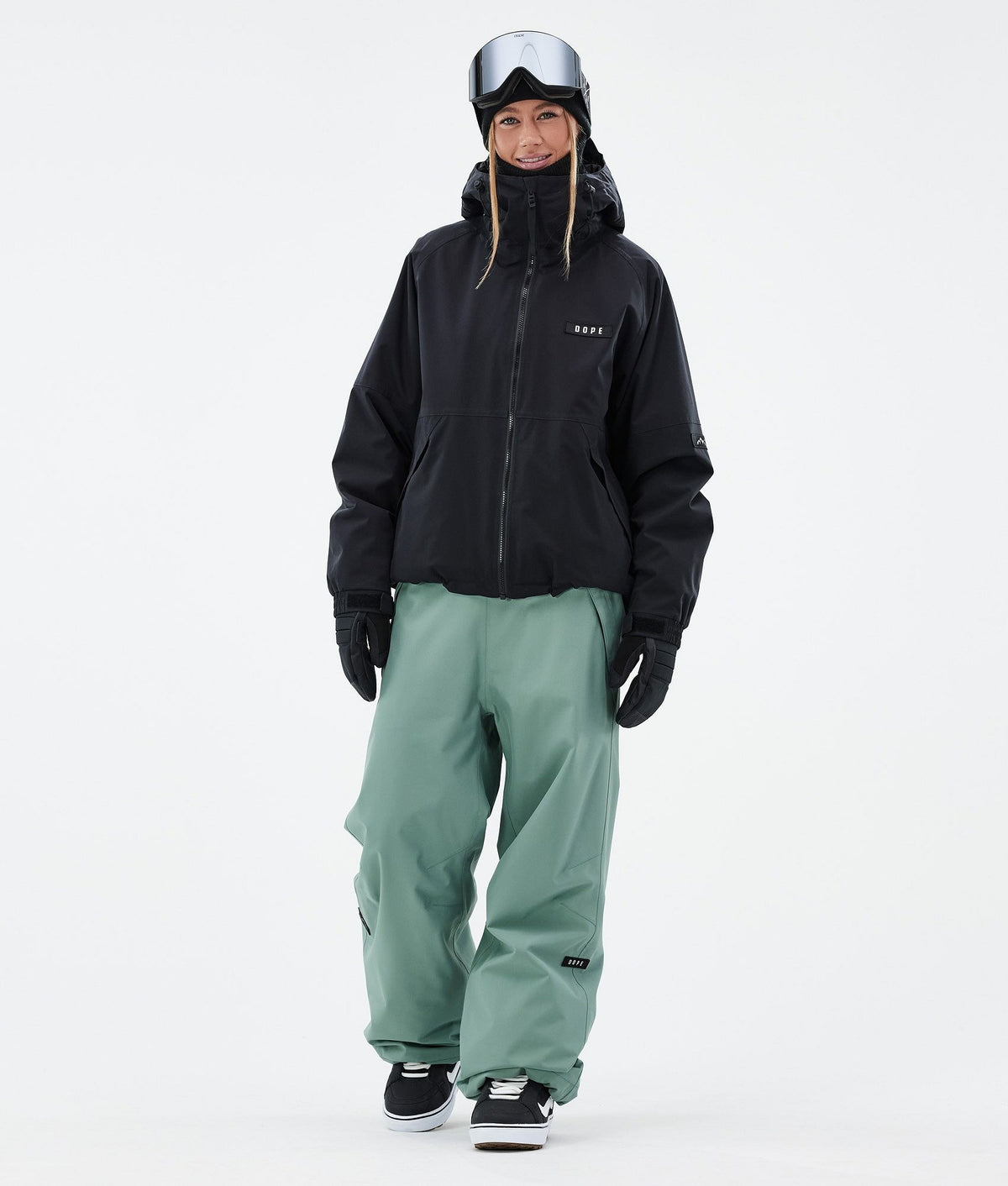 Dope Big W Snowboard Pants Women Faded Green