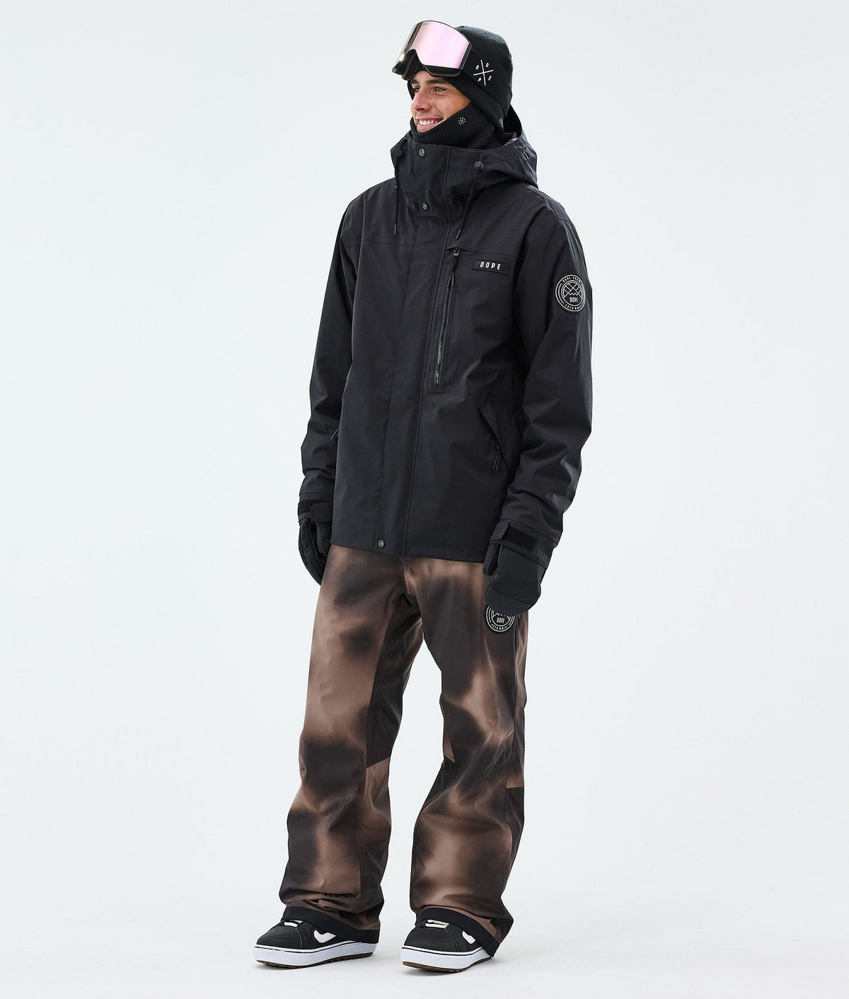 Dope Blizzard Snowboard Pants Men Brown Tiedye