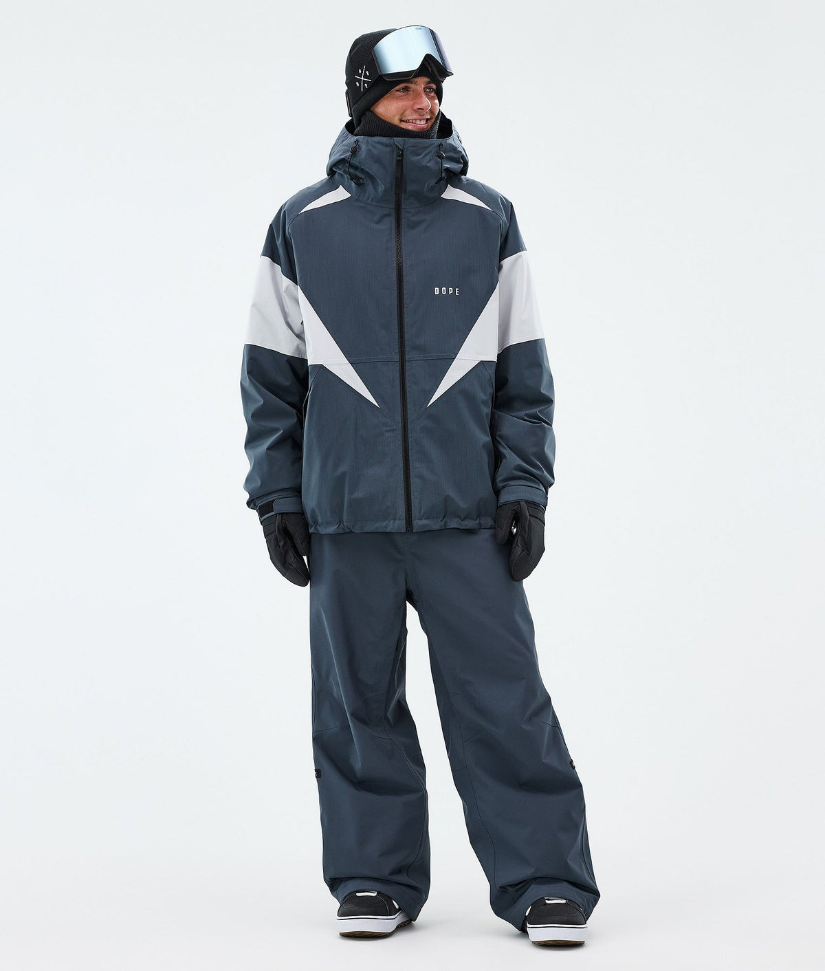 Dope Big Snowboard Pants Men Metal Blue