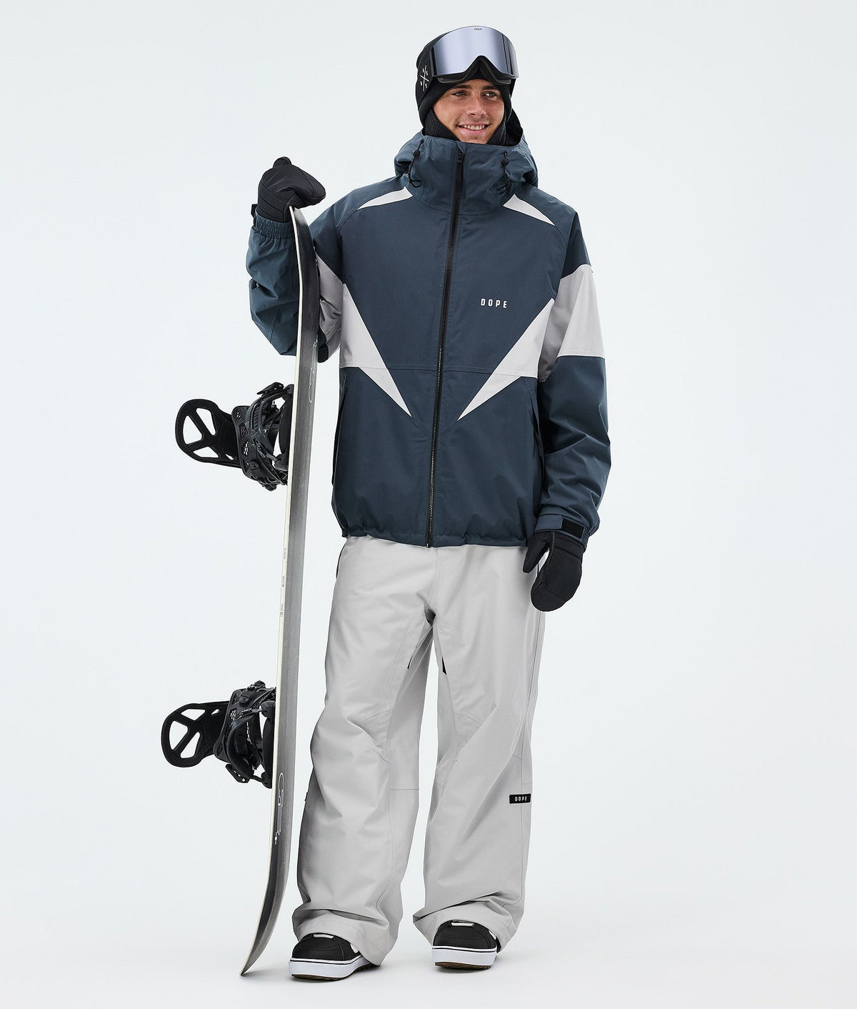 Dope Big Snowboard Pants Men Light Grey