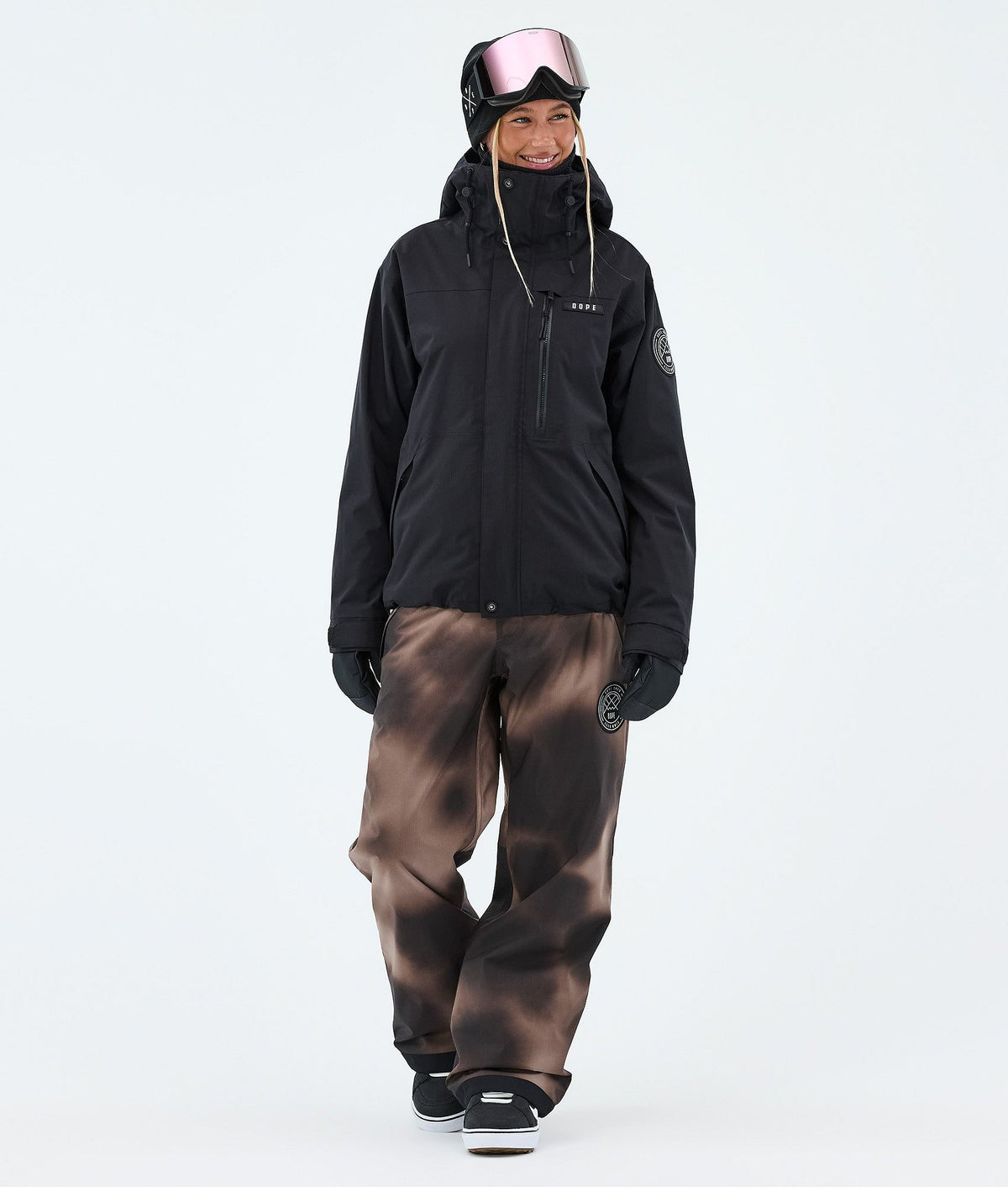Dope Blizzard W Snowboard Pants Women Brown Tiedye