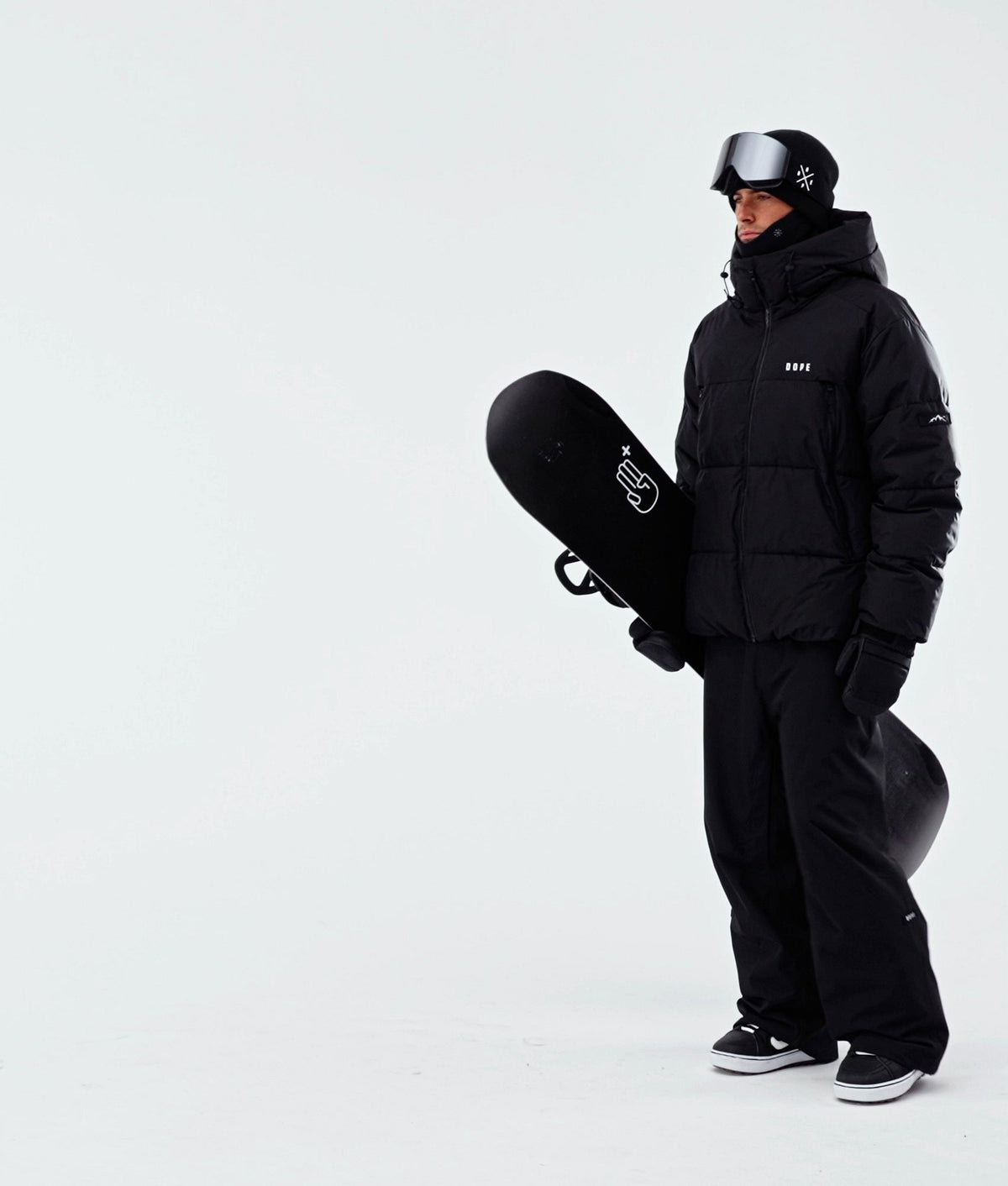 Dope Puffer Snowboard Jacket Men Black