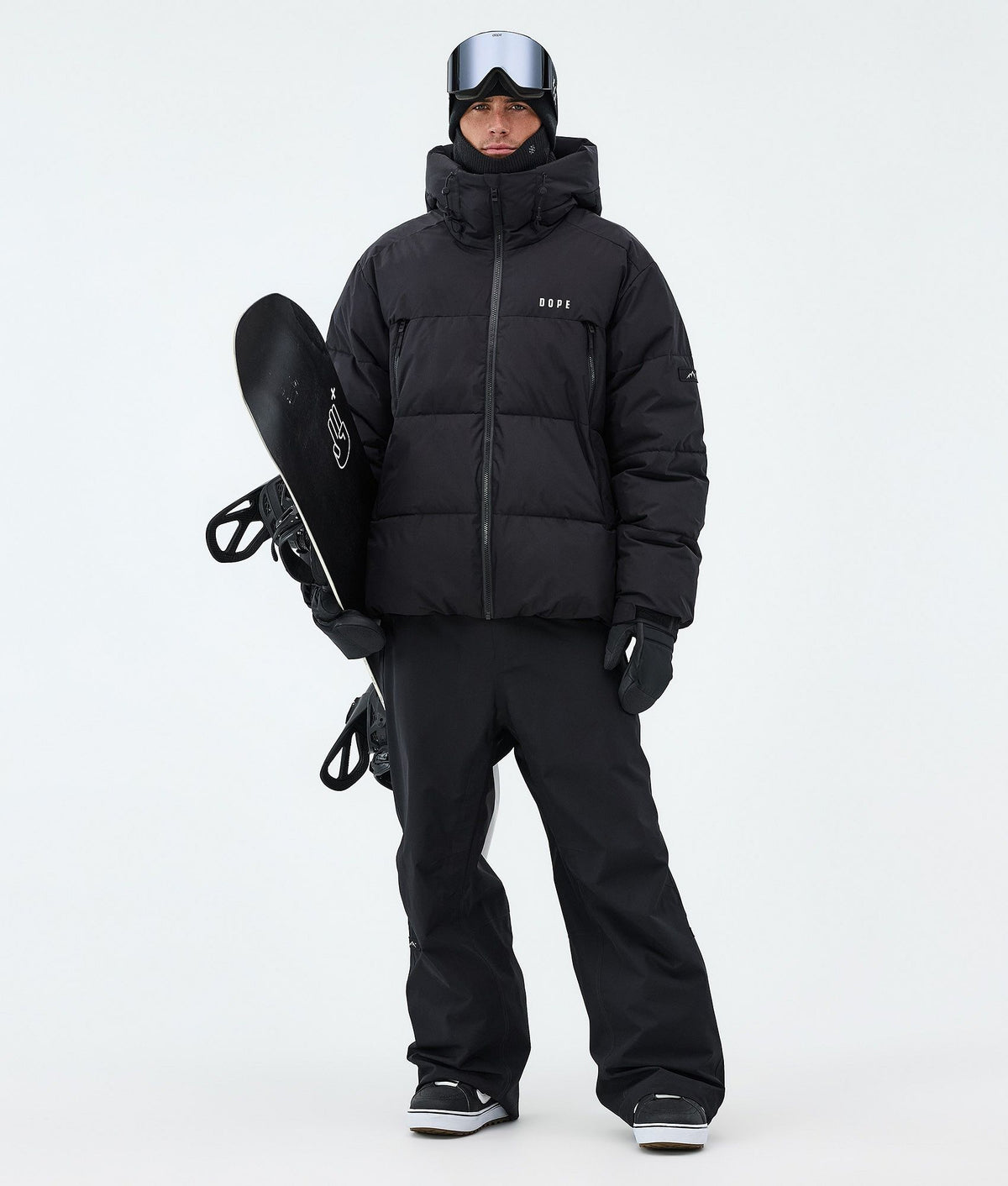 Dope Puffer Snowboard Jacket Men Black